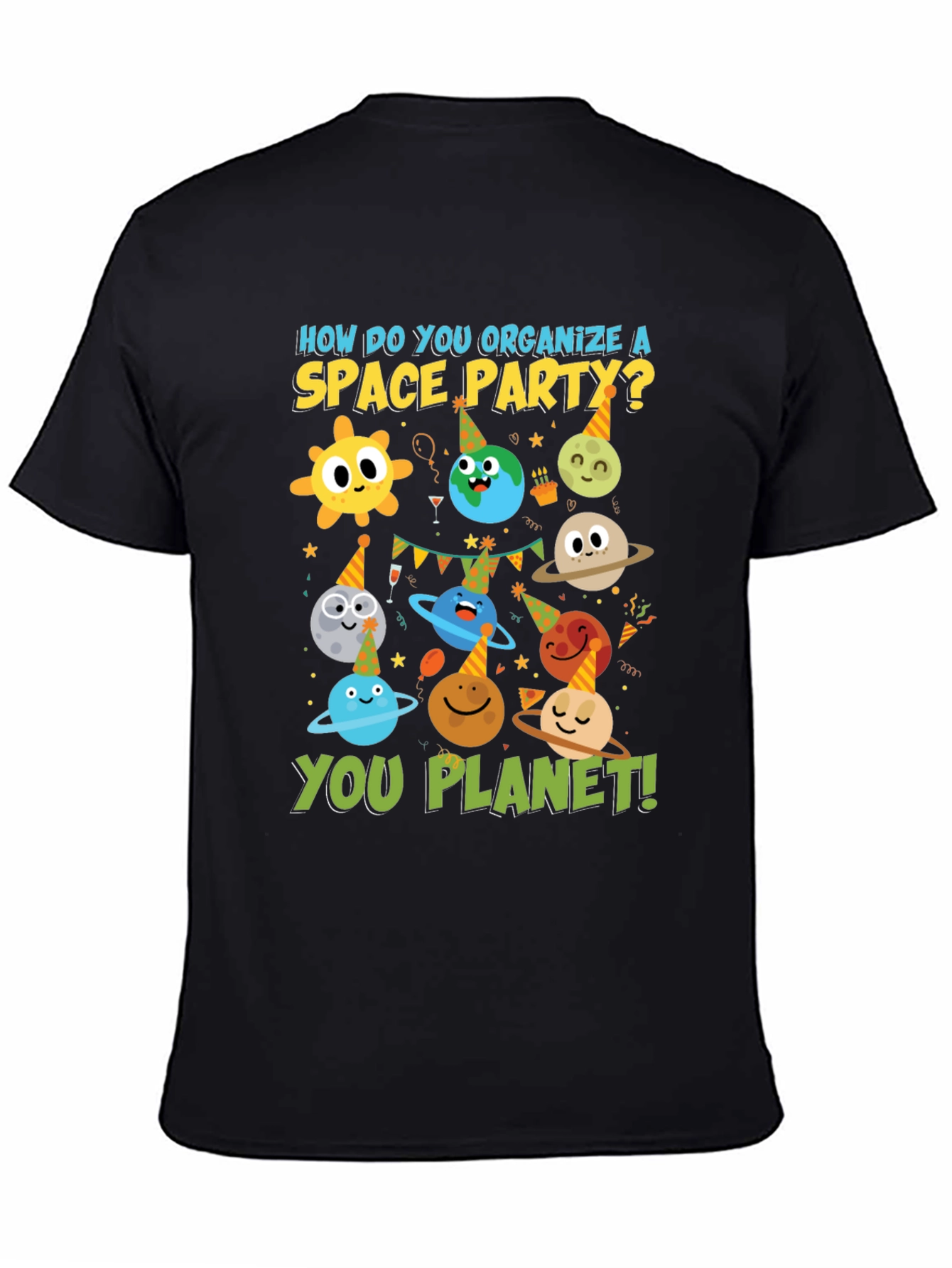 Space Party T-Shirt Funny Planets Tee