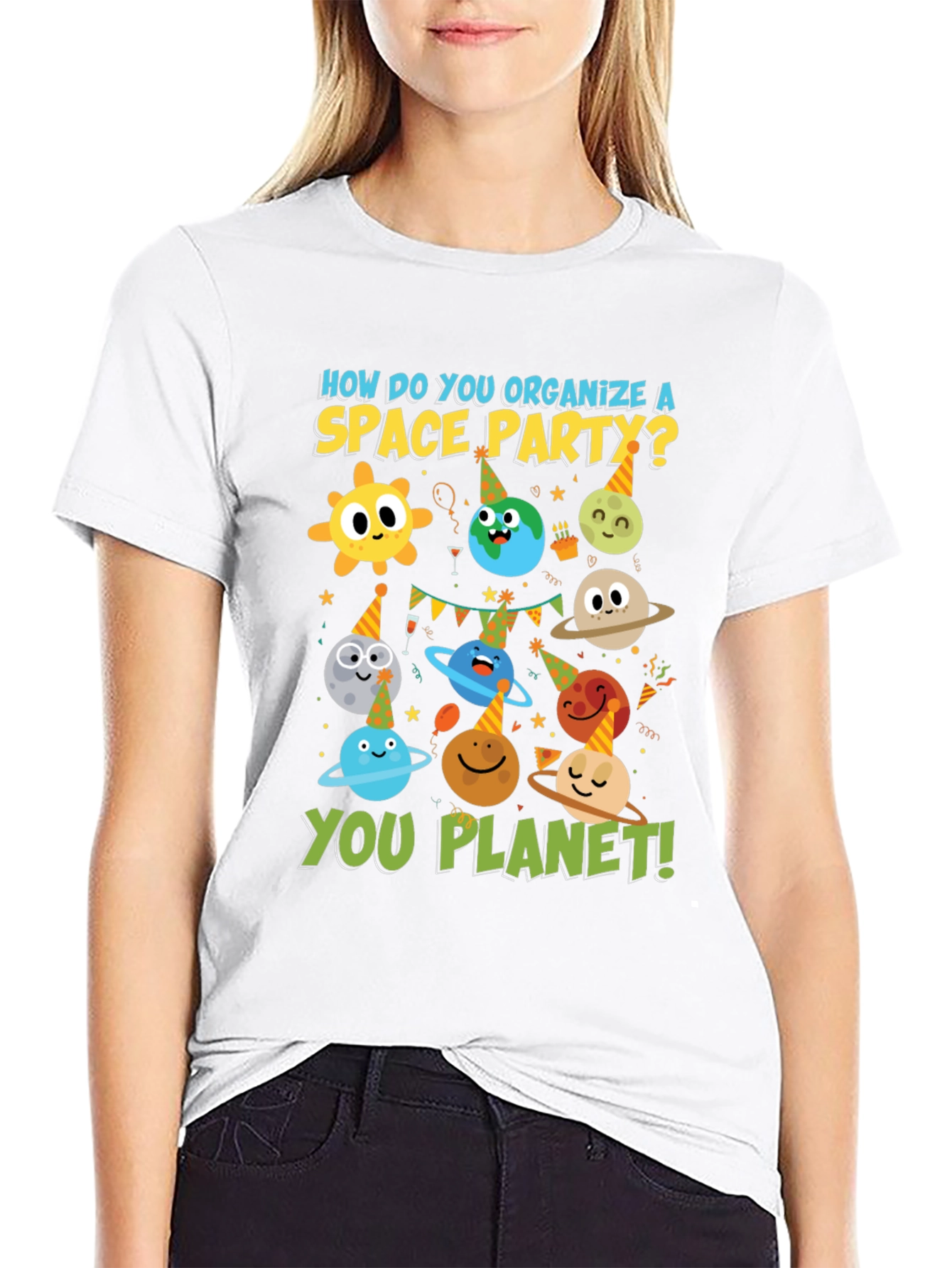 Space Party T-Shirt Funny Planets Tee