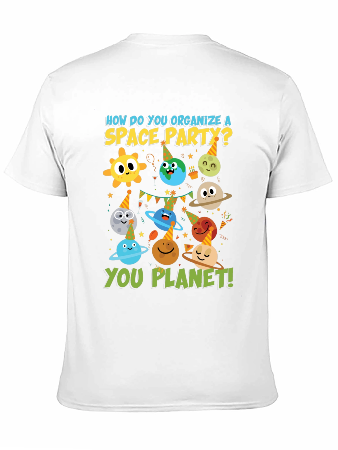 Space Party T-Shirt Funny Planets Tee