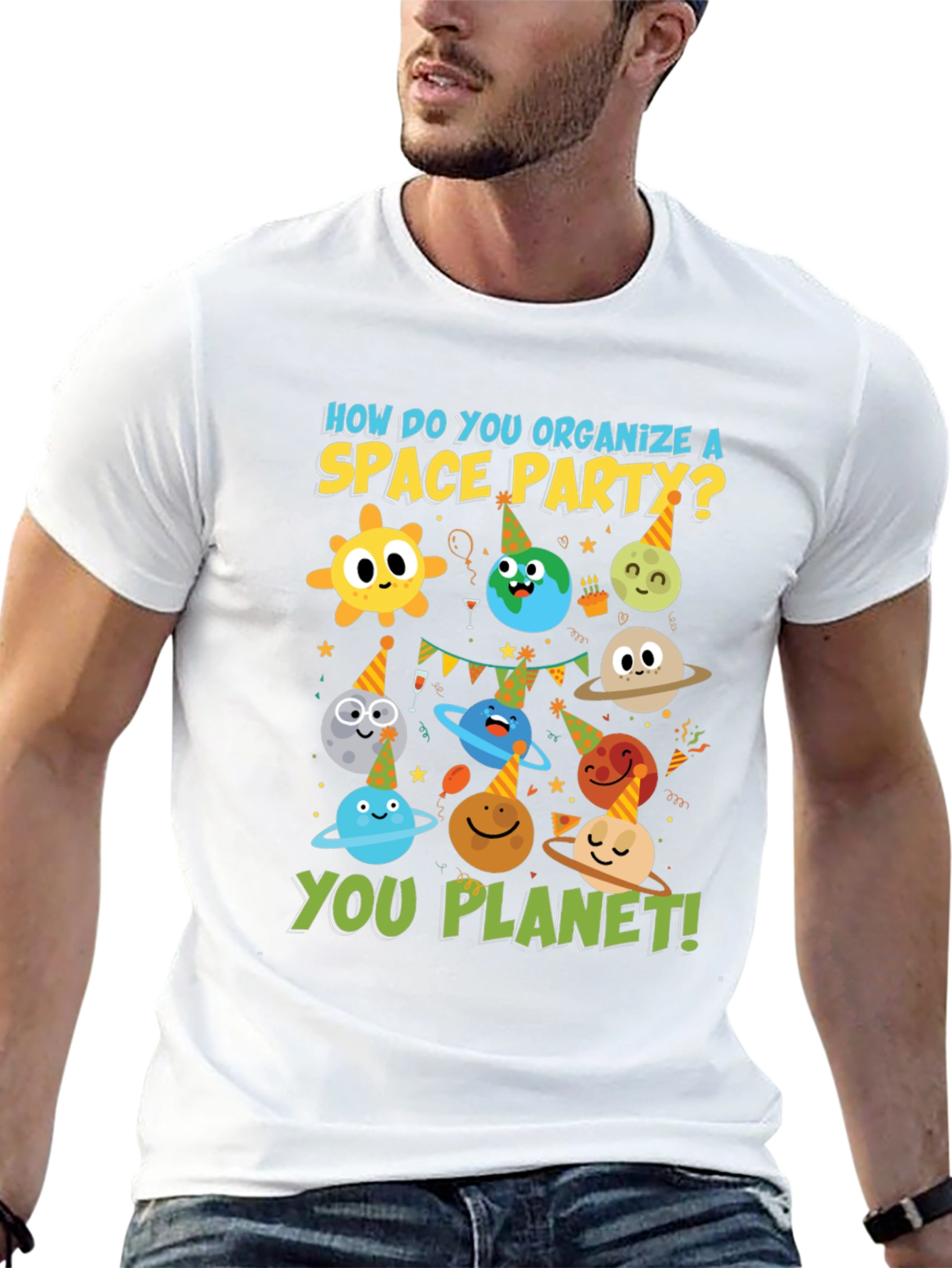 Space Party T-Shirt Funny Planets Tee