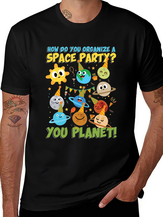 Space Party T-Shirt Funny Planets Tee