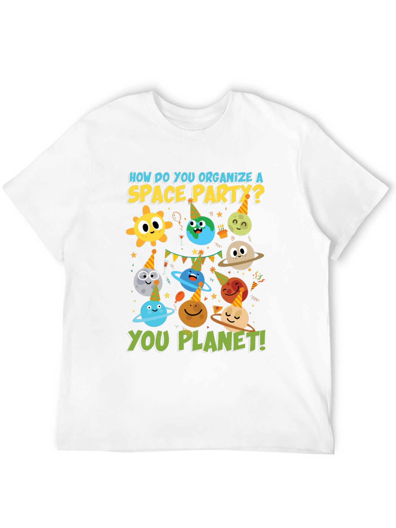 Space Party T-Shirt Funny Planets Tee