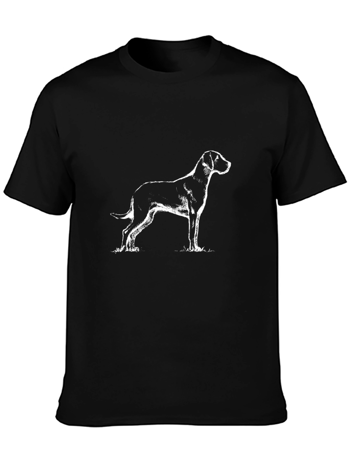 Dog Sketch Black T-Shirt