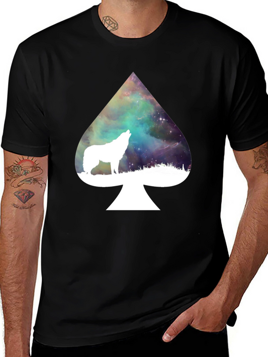 Wolf Spade T-Shirt - Galaxy Design