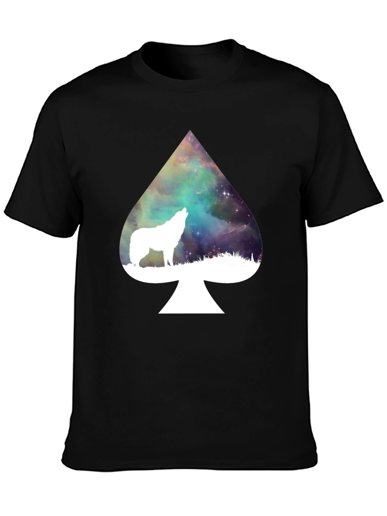 Wolf Spade T-Shirt - Galaxy Design