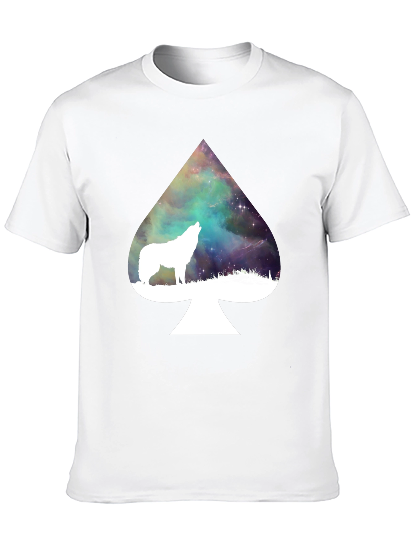 Wolf Spade T-Shirt - Galaxy Design