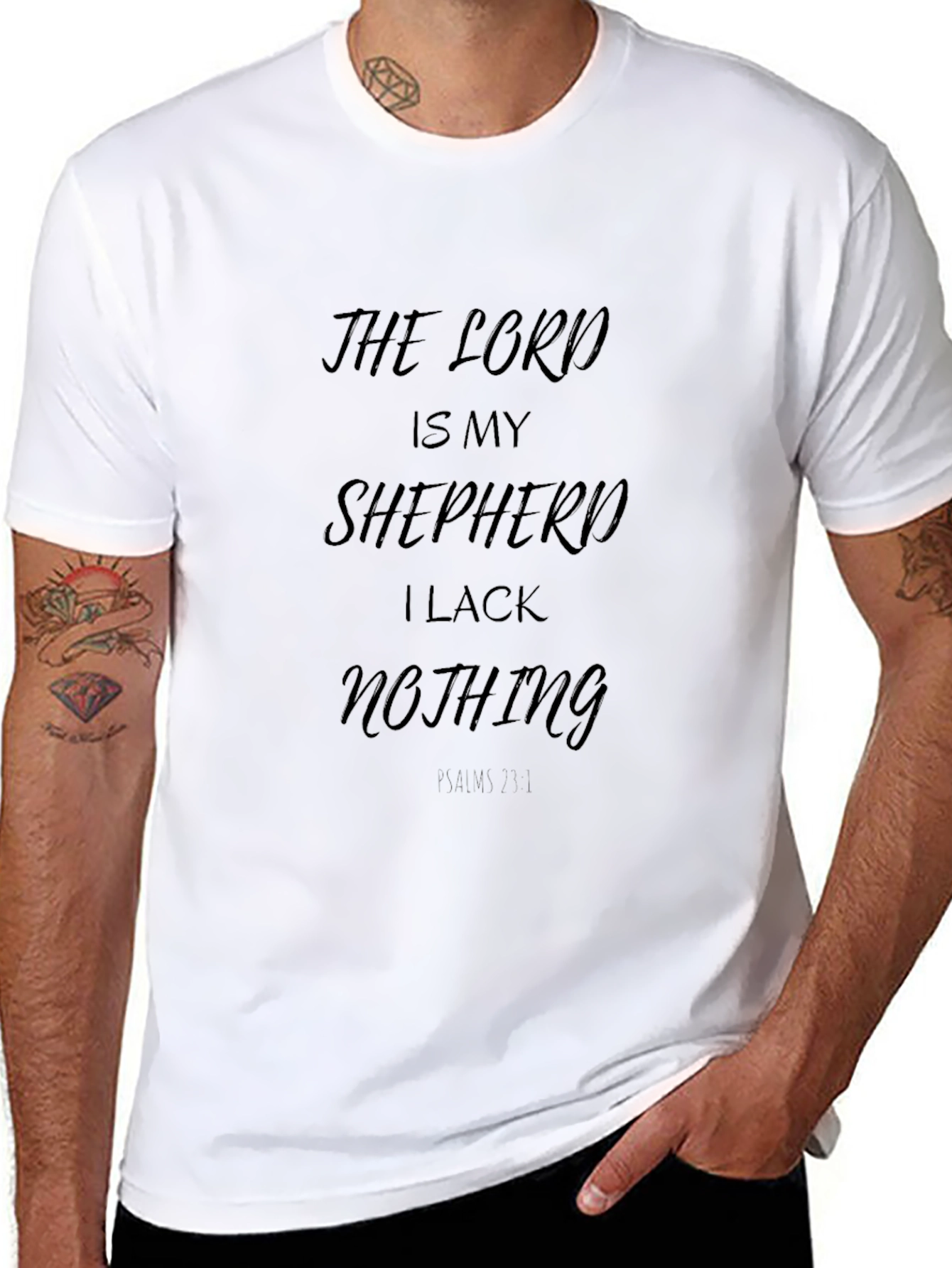 The Lord is My Shepherd Black T-Shirt