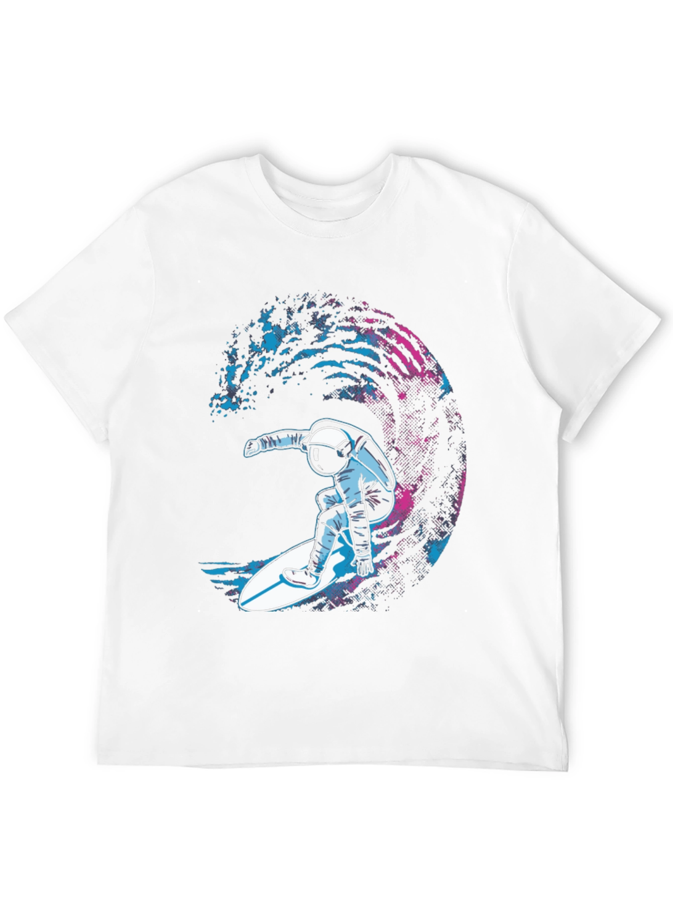 Astronaut Surfer Black T-Shirt