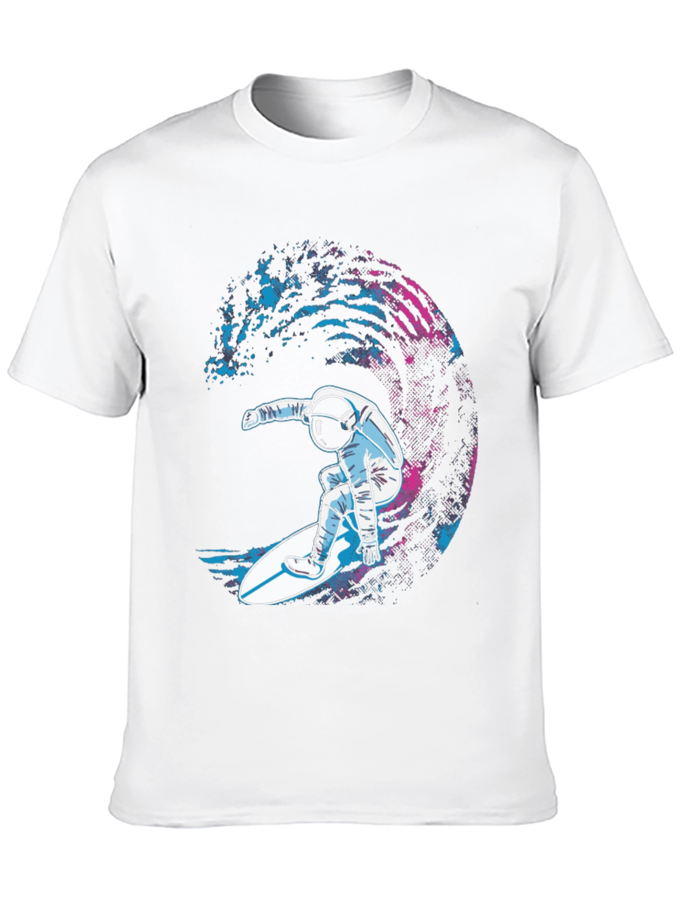 Astronaut Surfer Black T-Shirt