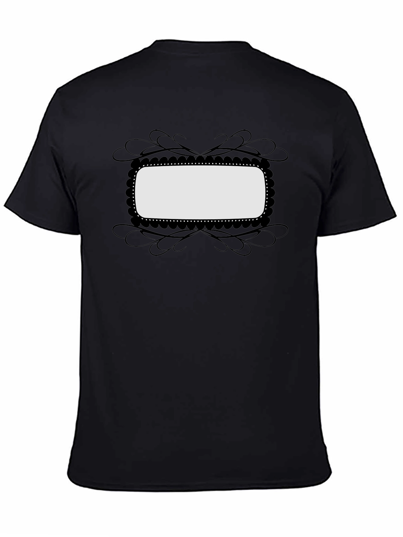 Blank Frame Graphic Tee - Black Casual Shirt