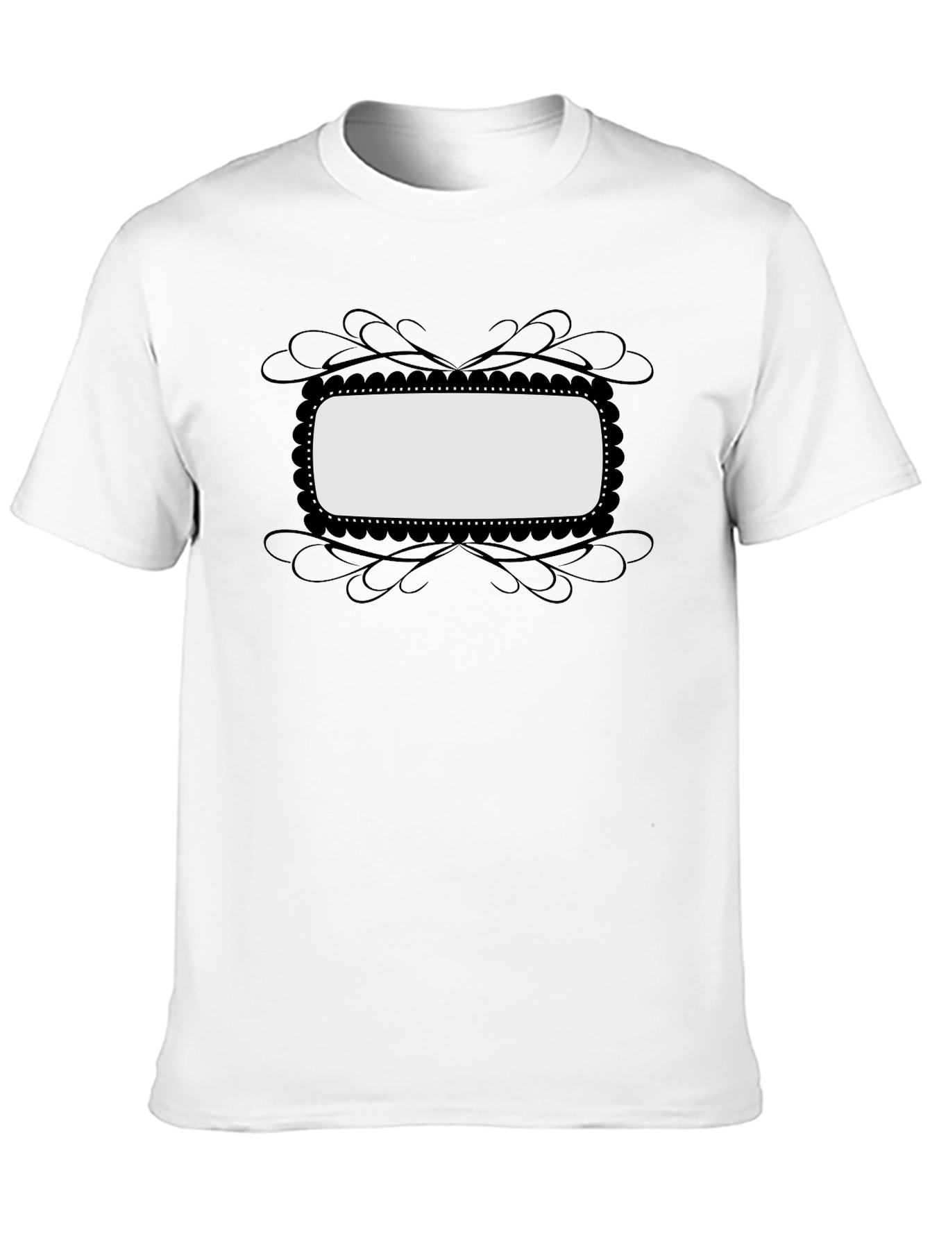 Blank Frame Graphic Tee - Black Casual Shirt