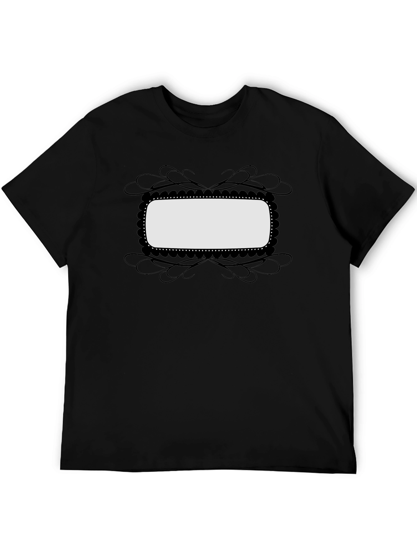 Blank Frame Graphic Tee - Black Casual Shirt