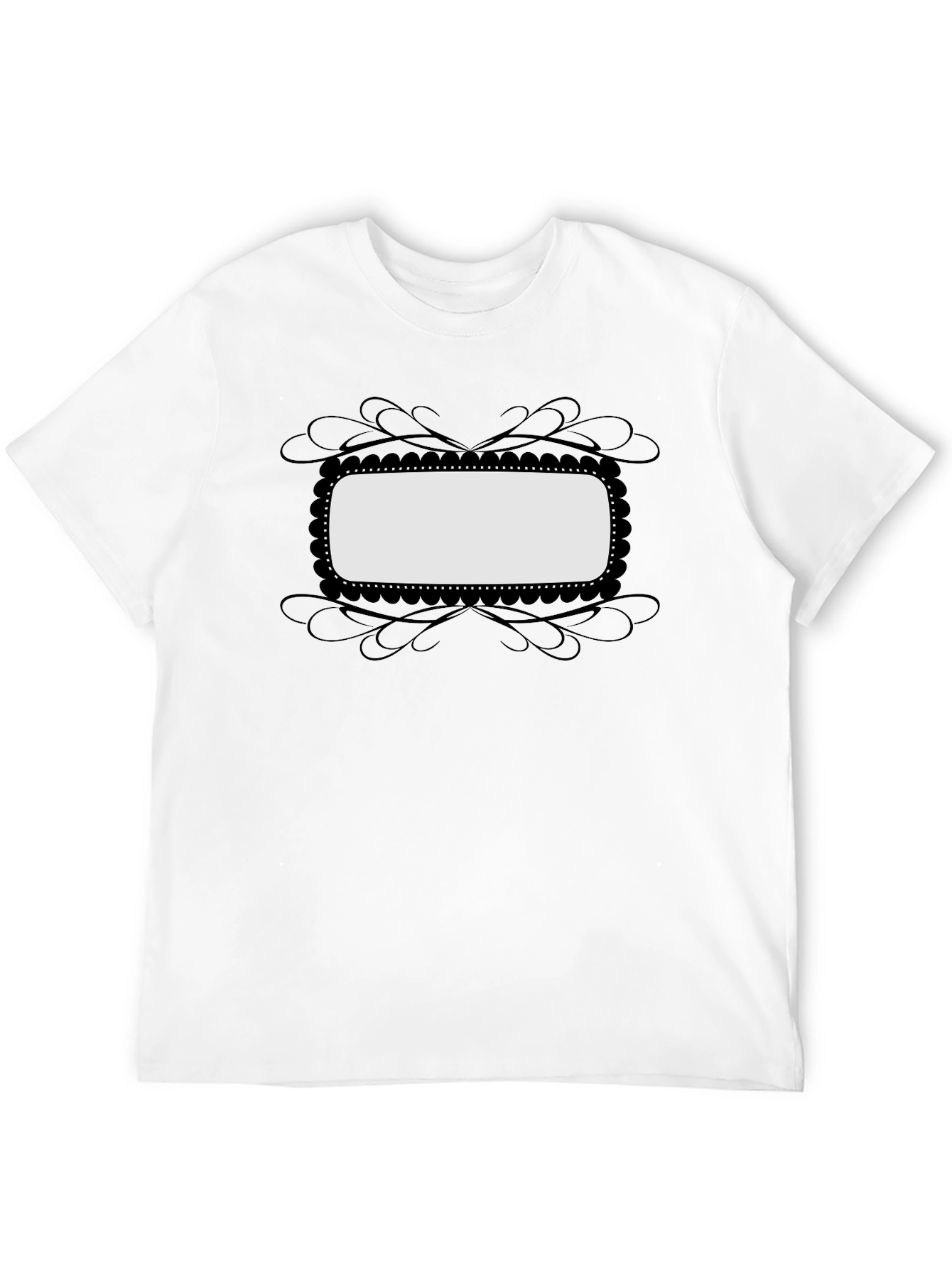 Blank Frame Graphic Tee - Black Casual Shirt