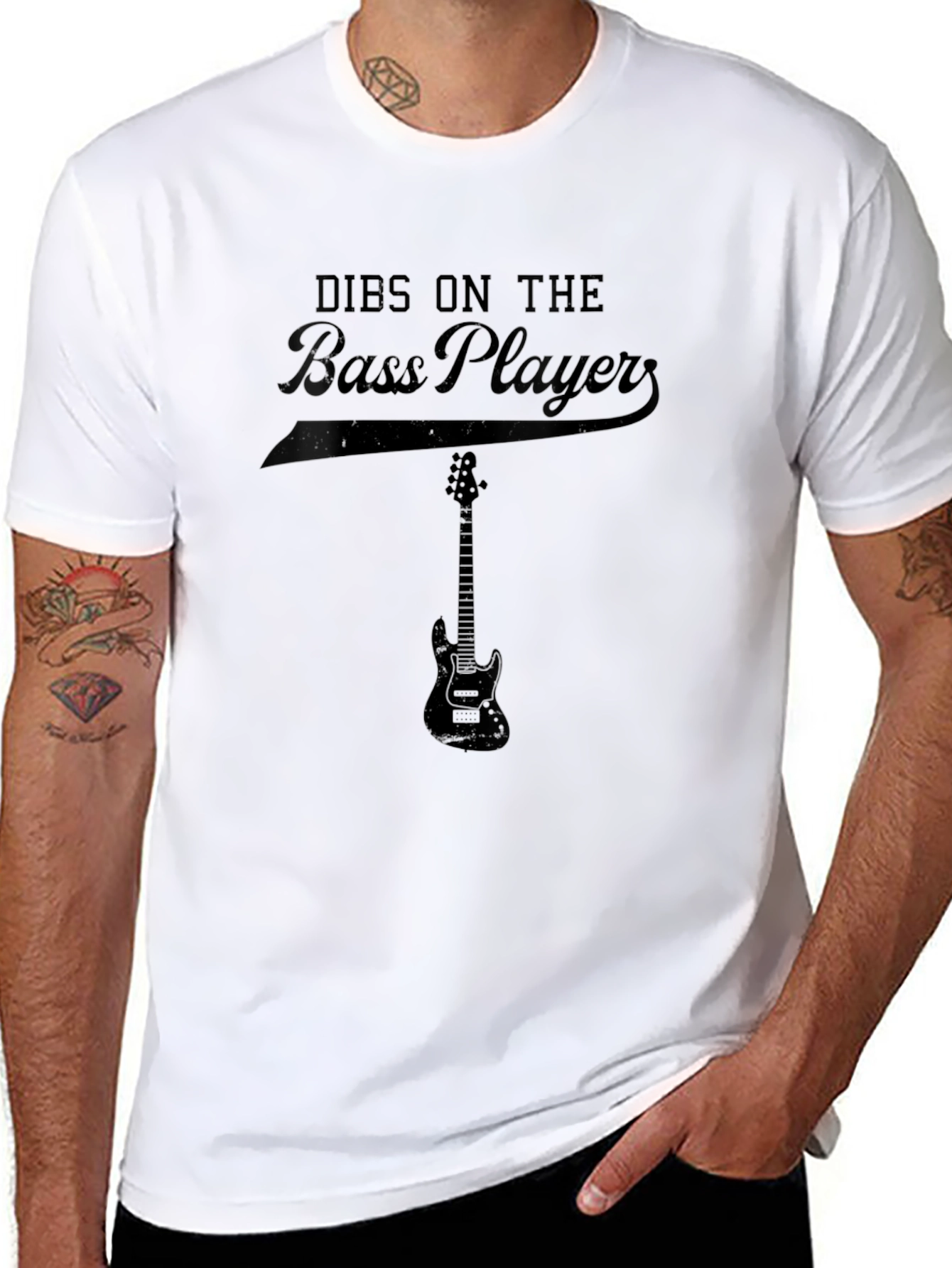 Dibs on the Bass Player Black T-Shirt