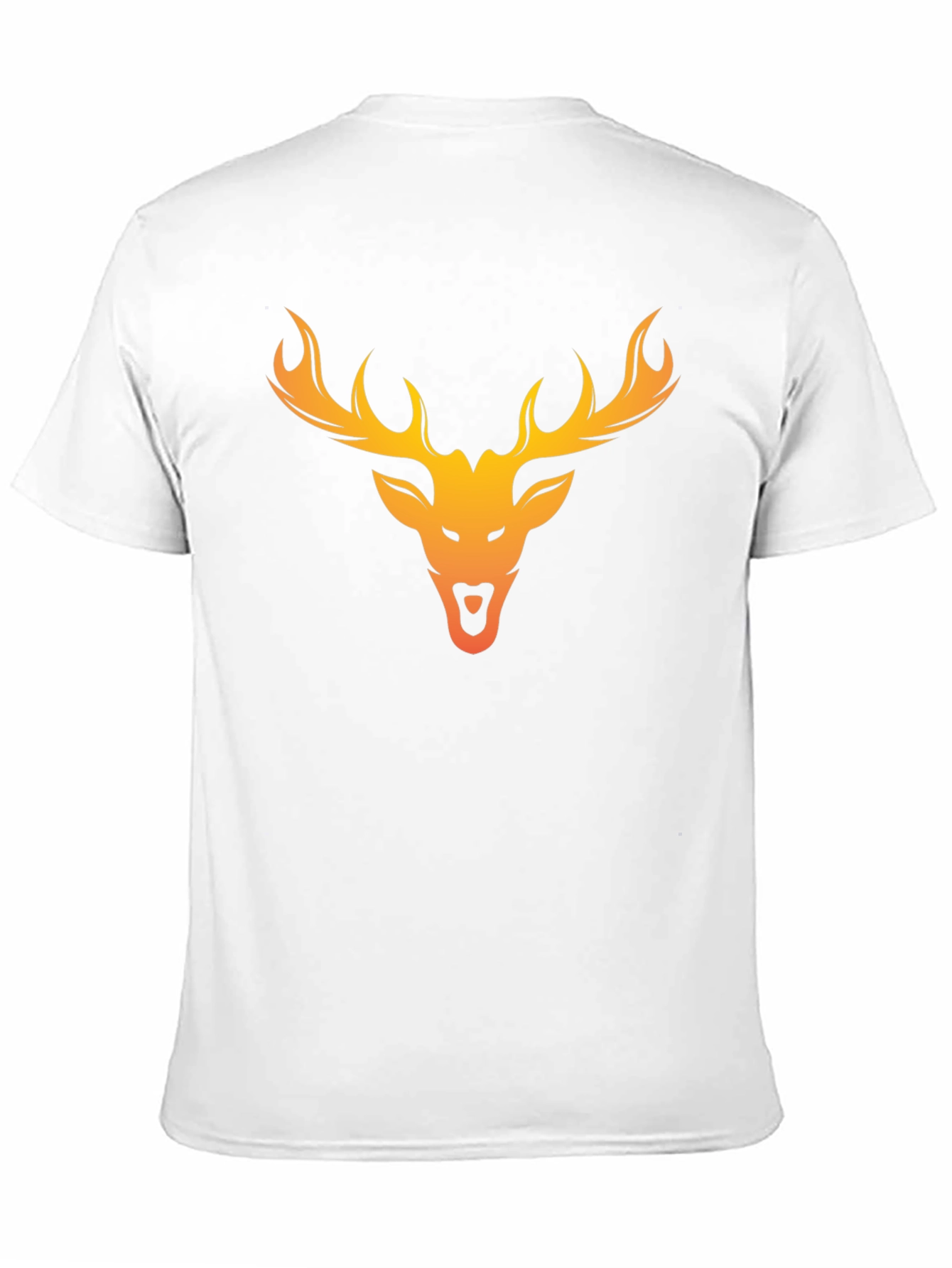Deer Head Graphic Tee - Black Cotton Blend