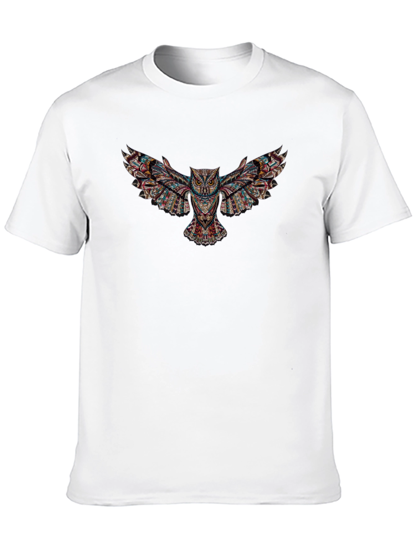 Tribal Owl Graphic Tee - Mens Black T-Shirt