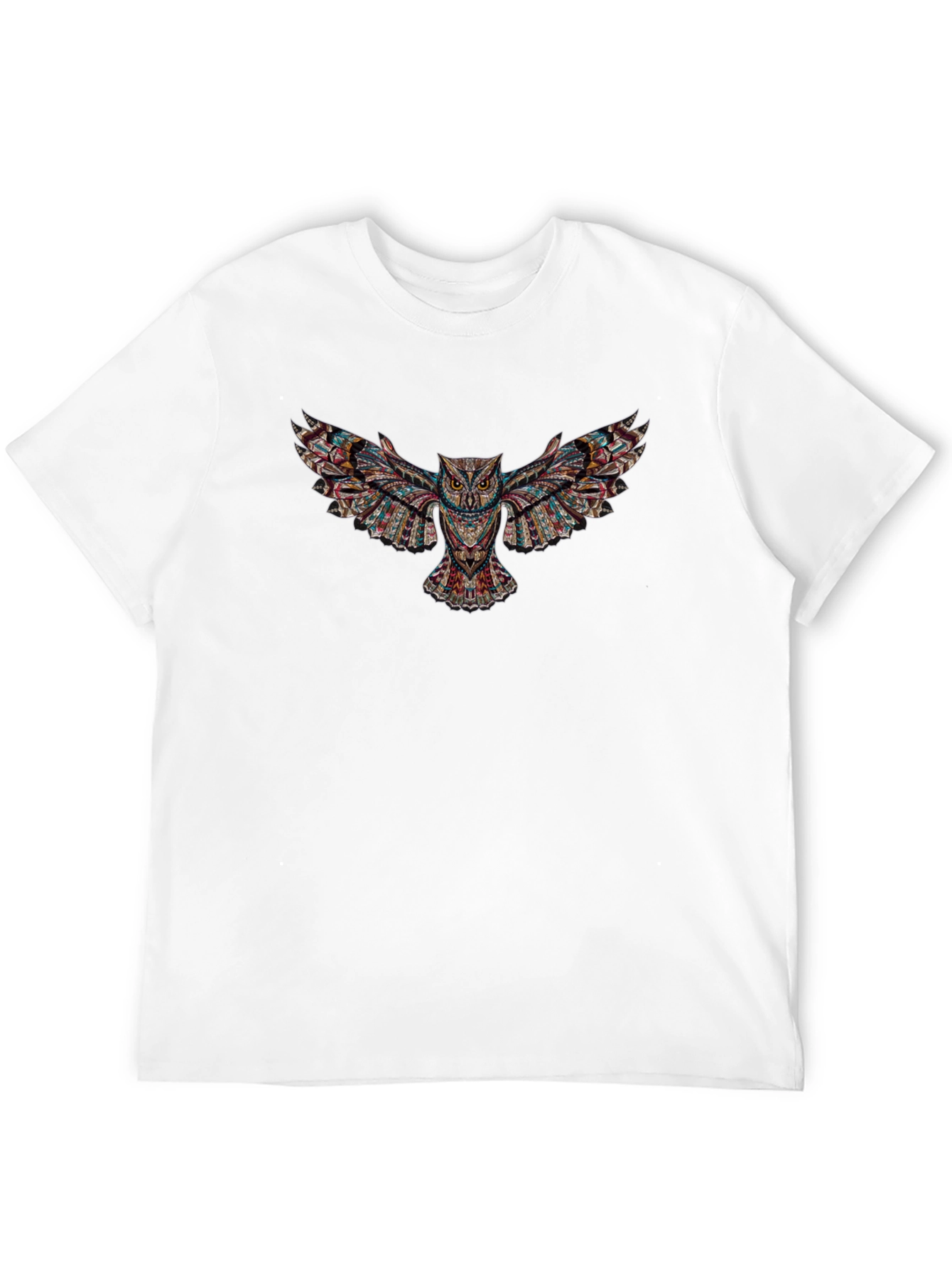 Tribal Owl Graphic Tee - Mens Black T-Shirt