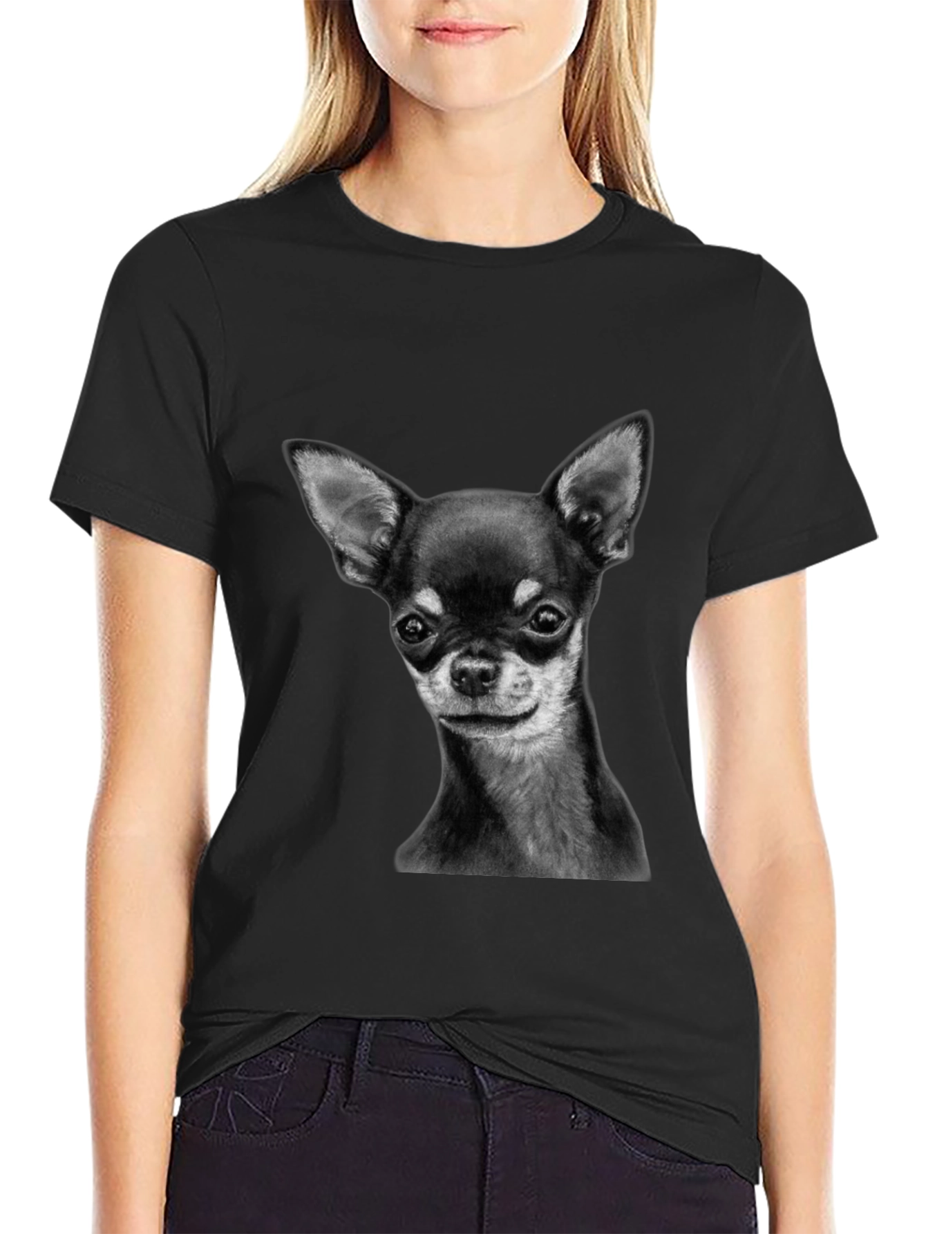 Chihuahua Dog Graphic Print T-Shirt