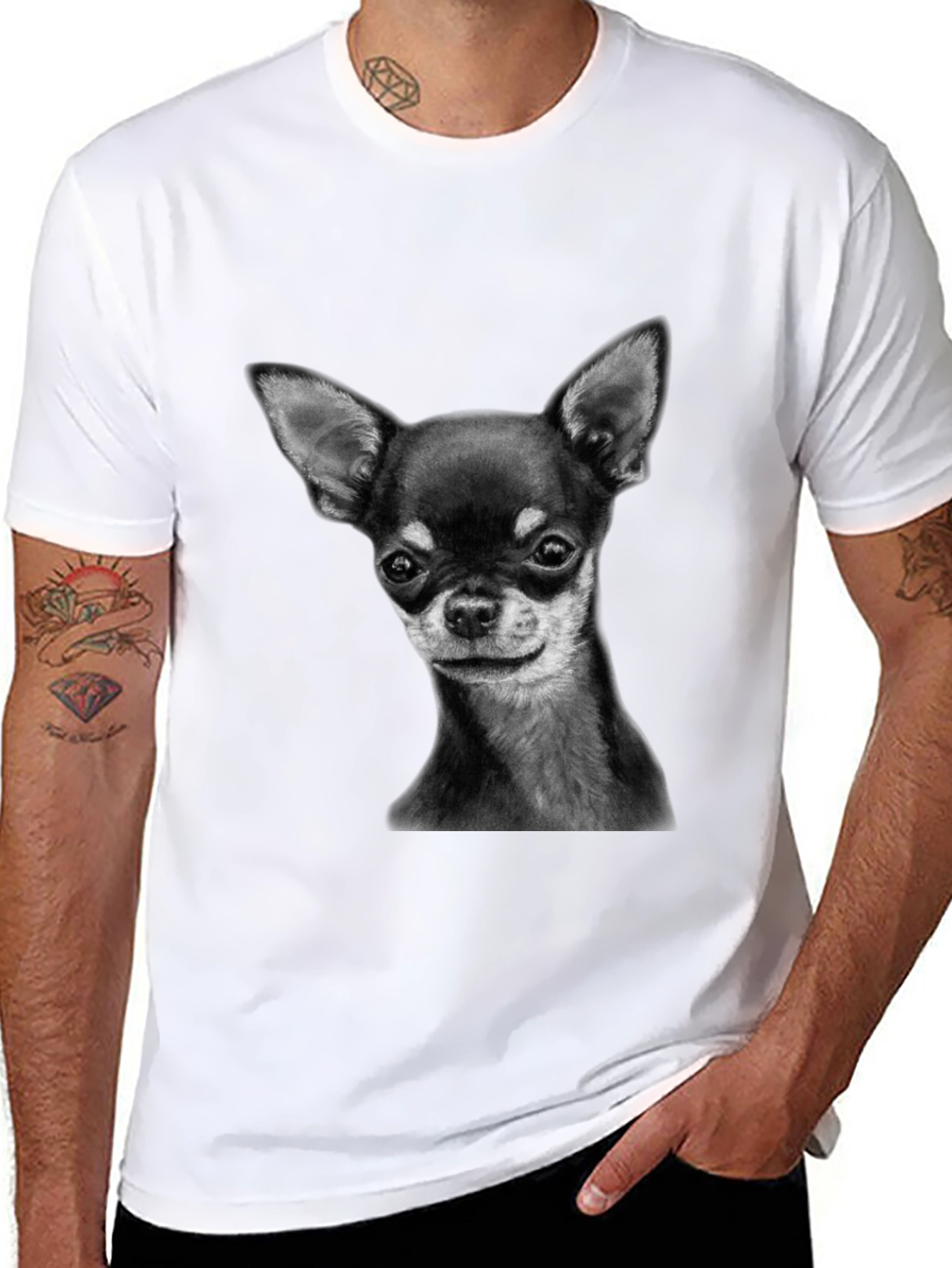 Chihuahua Dog Graphic Print T-Shirt
