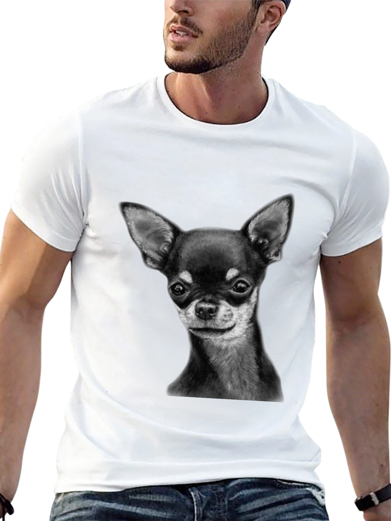 Chihuahua Dog Graphic Print T-Shirt