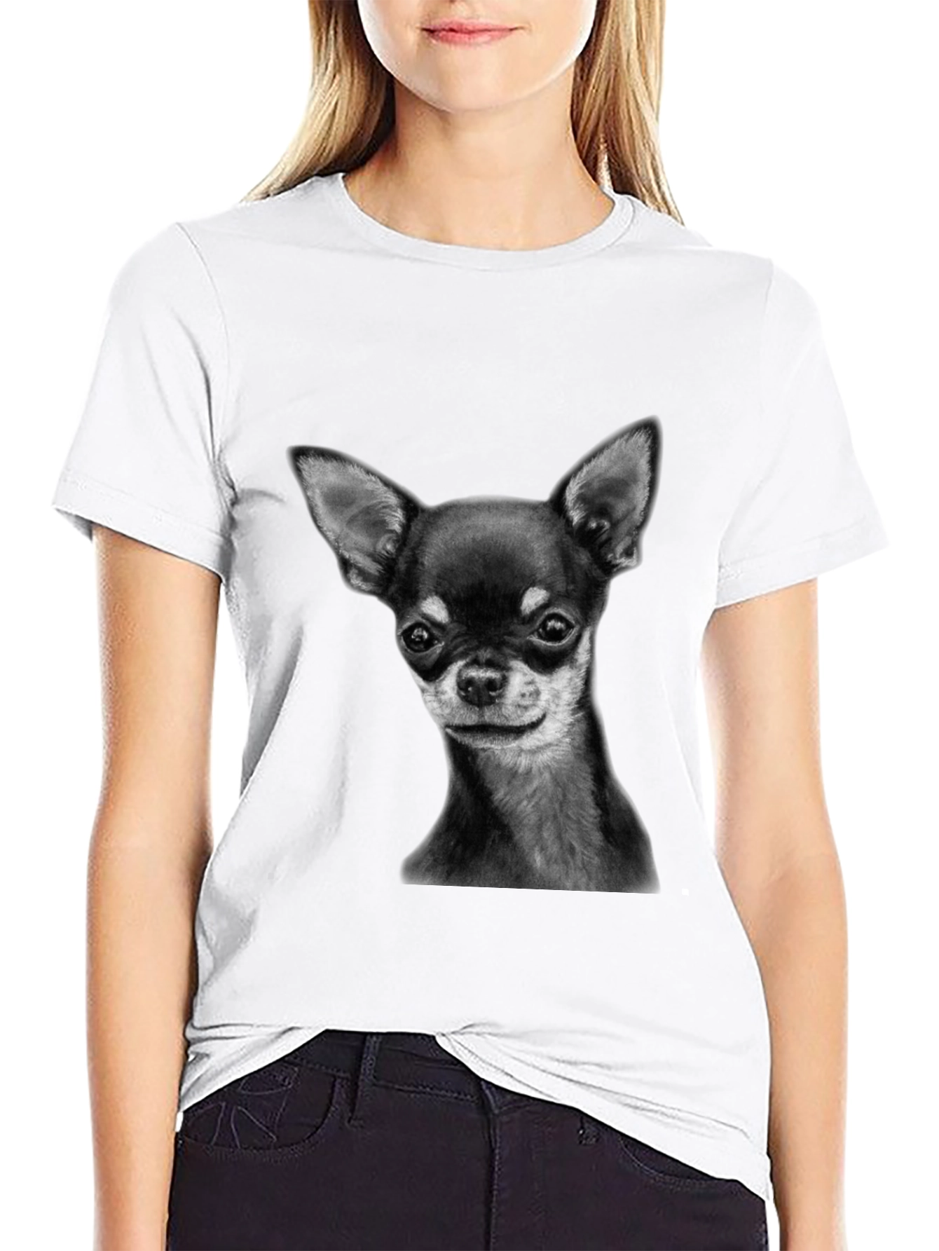 Chihuahua Dog Graphic Print T-Shirt