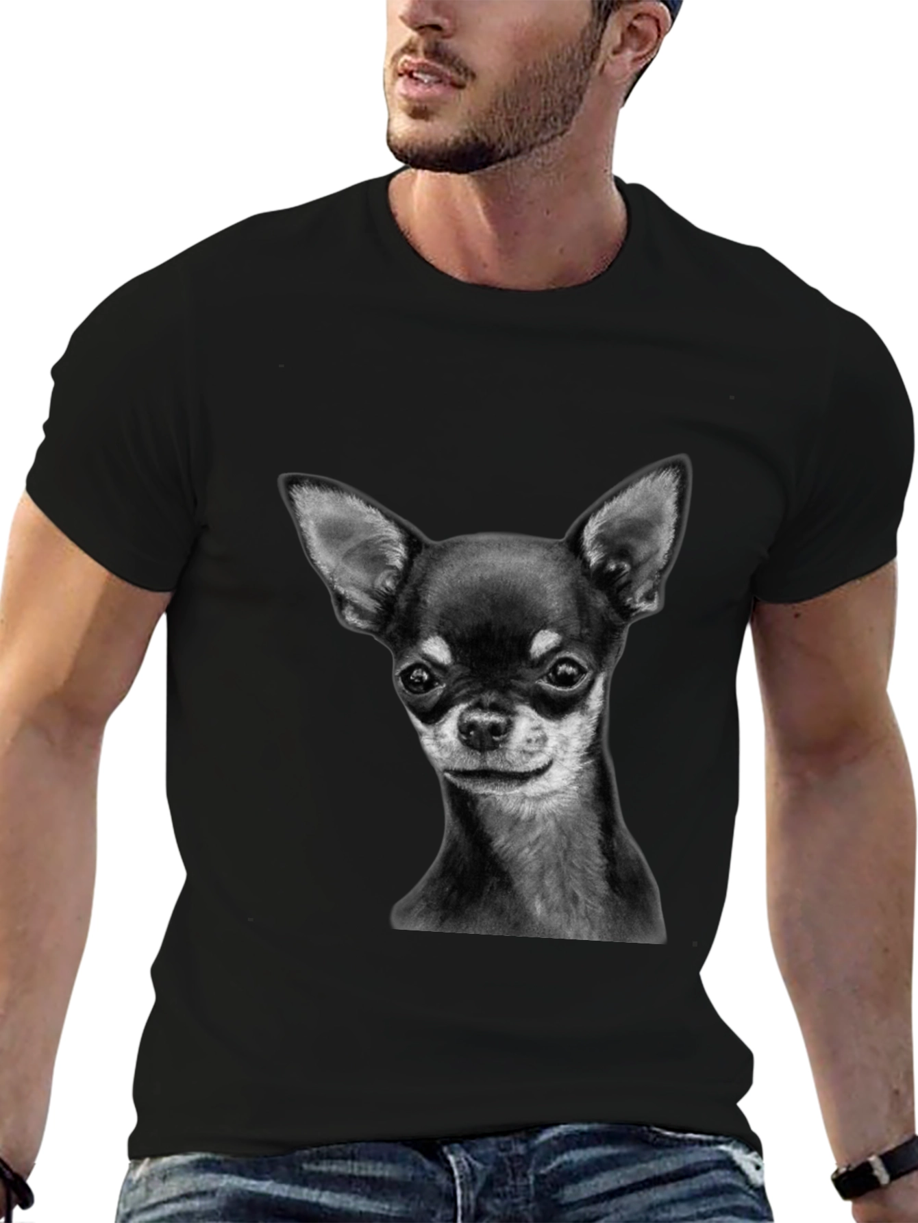 Chihuahua Dog Graphic Print T-Shirt