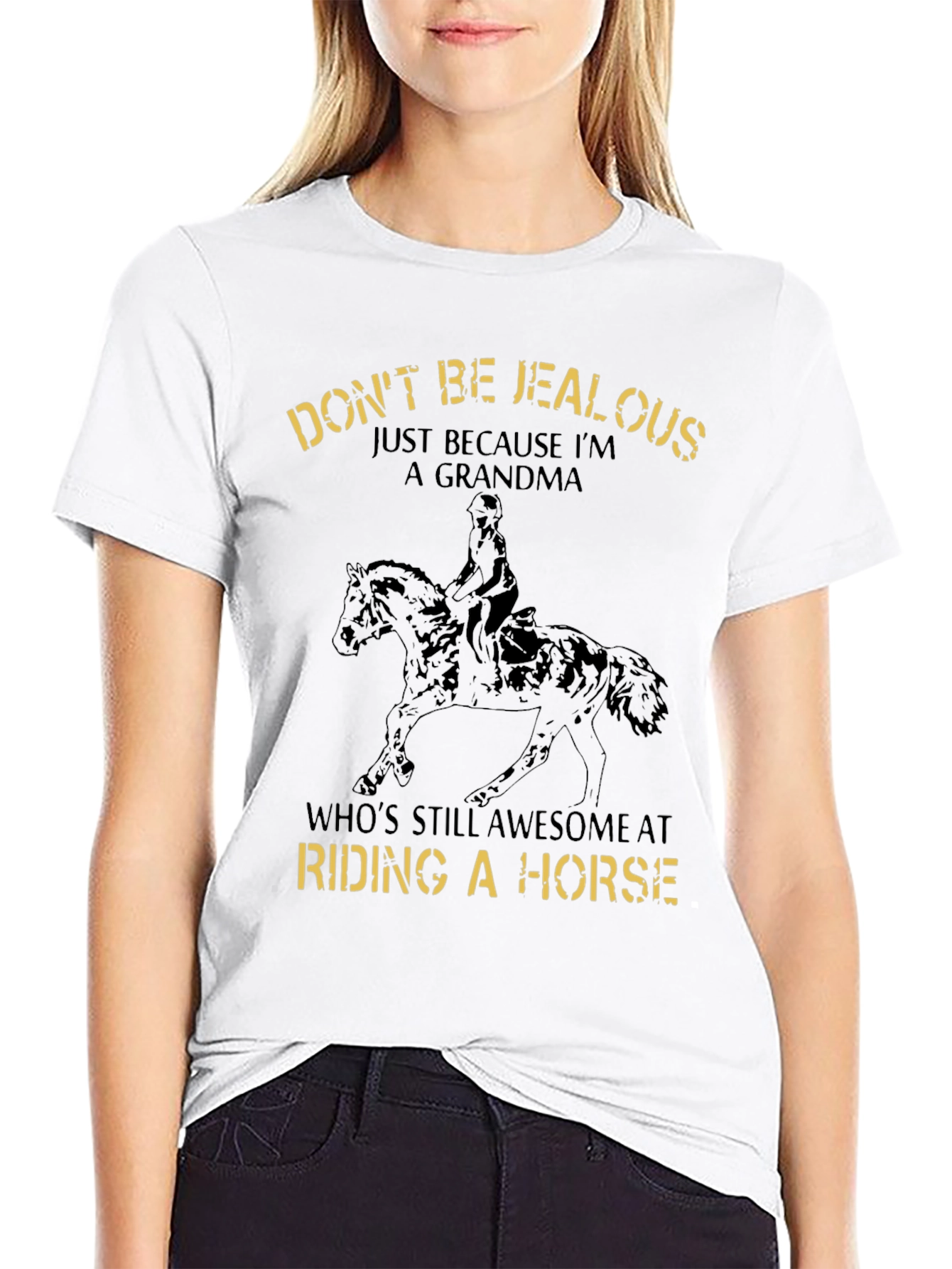 Awesome Grandma Riding Horse T-Shirt