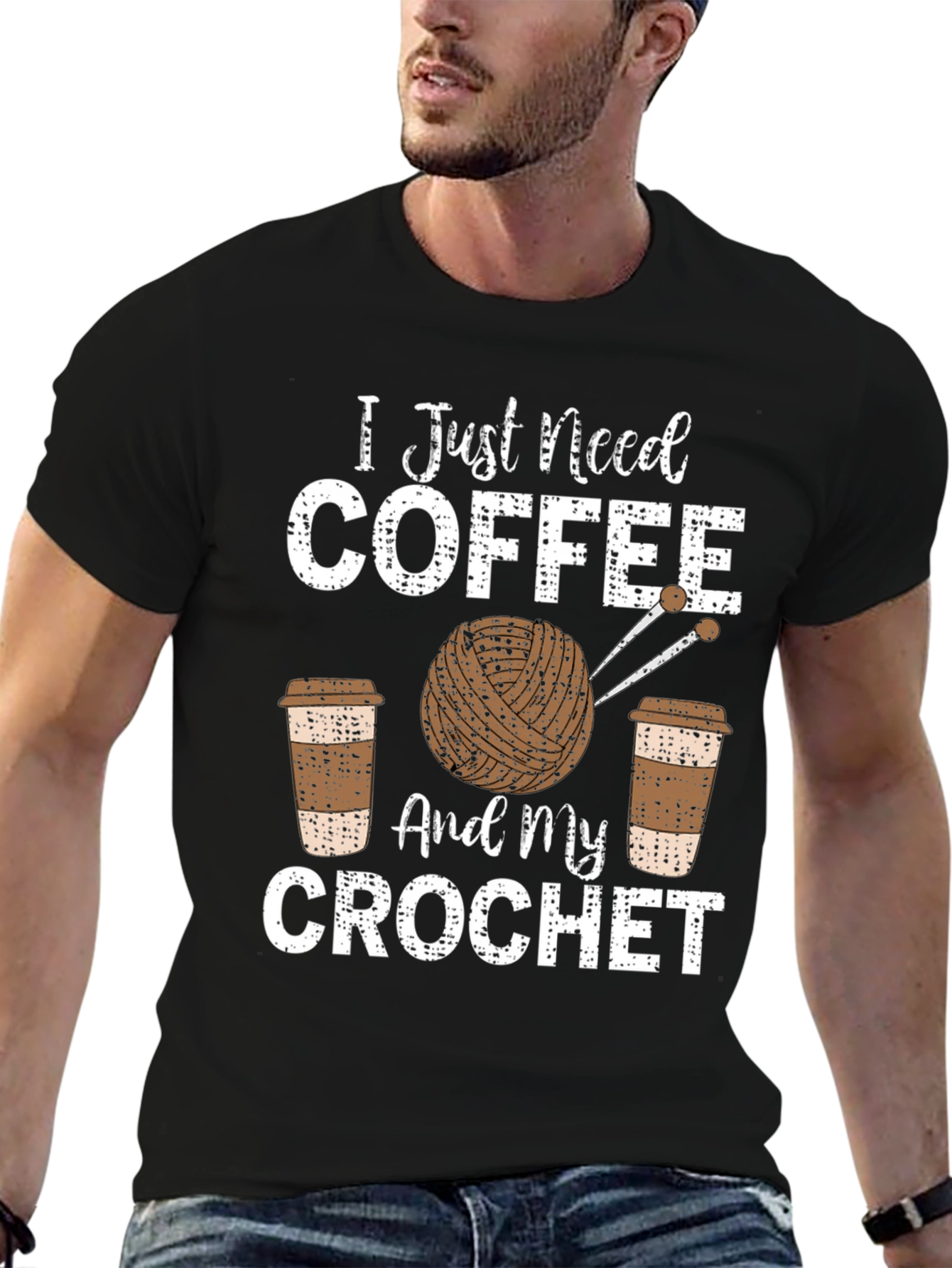 Coffee and Crochet T-Shirt - Hobby Lovers Tee