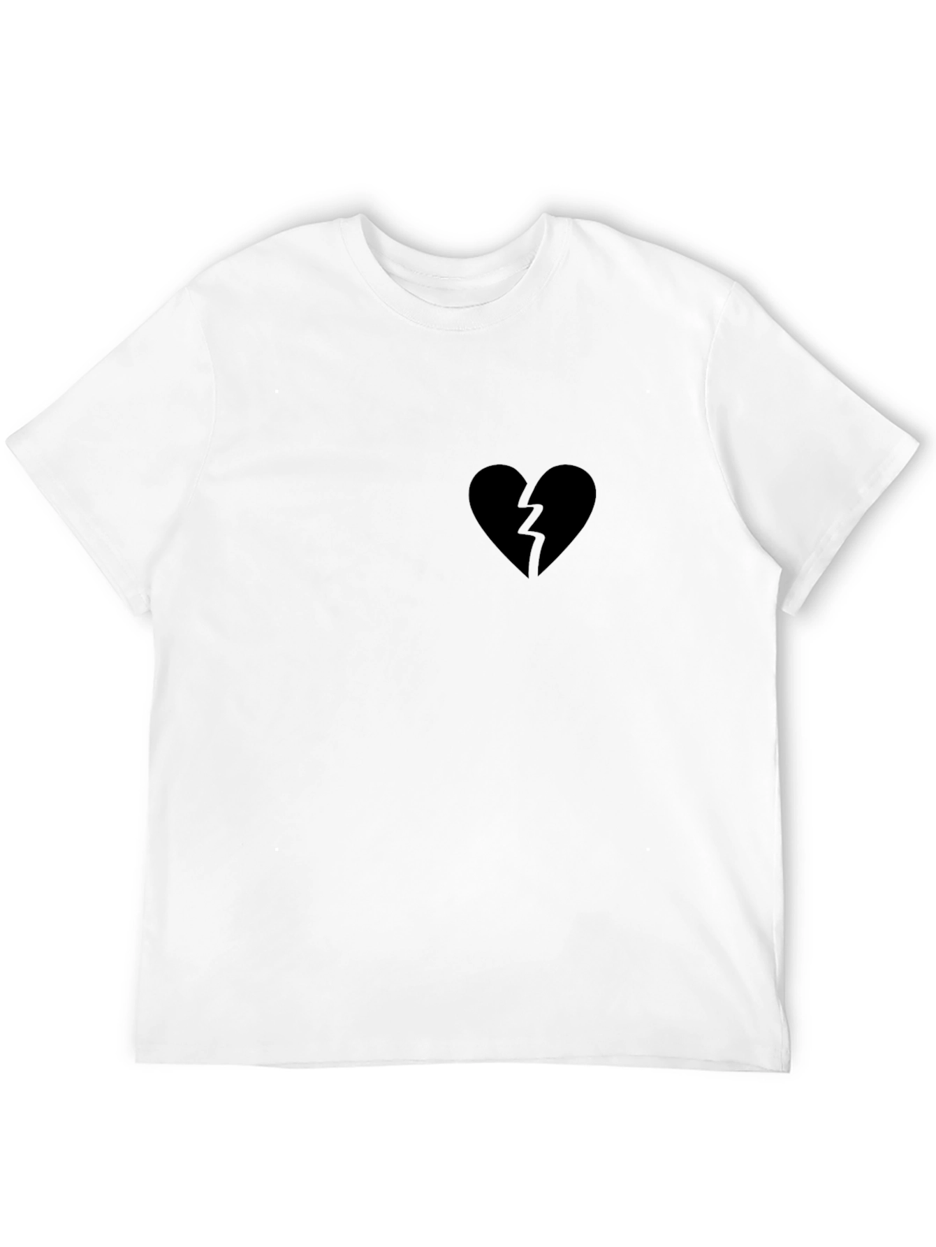Broken Heart Graphic Tee - Black Casual Shirt