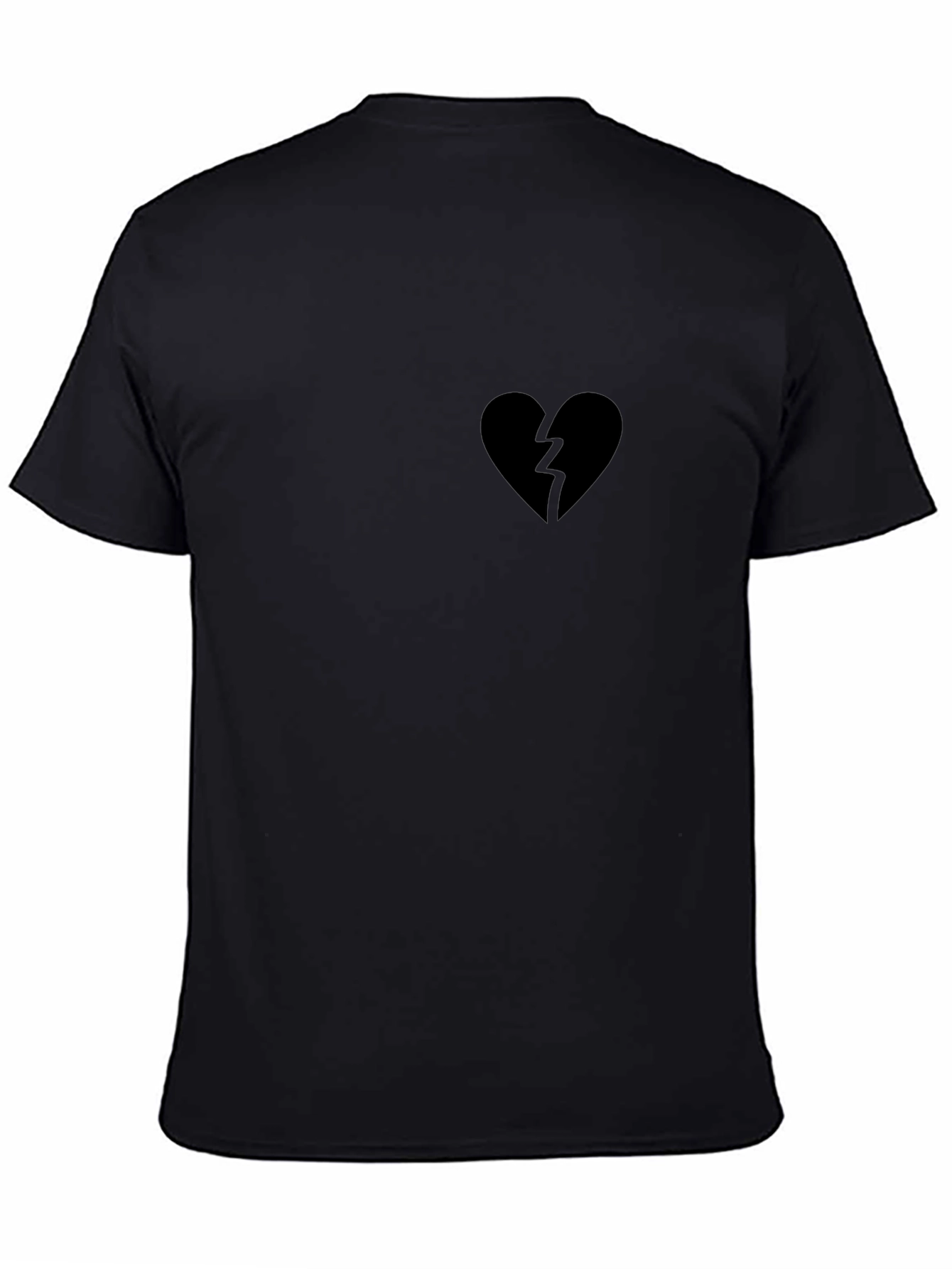 Broken Heart Graphic Tee - Black Casual Shirt