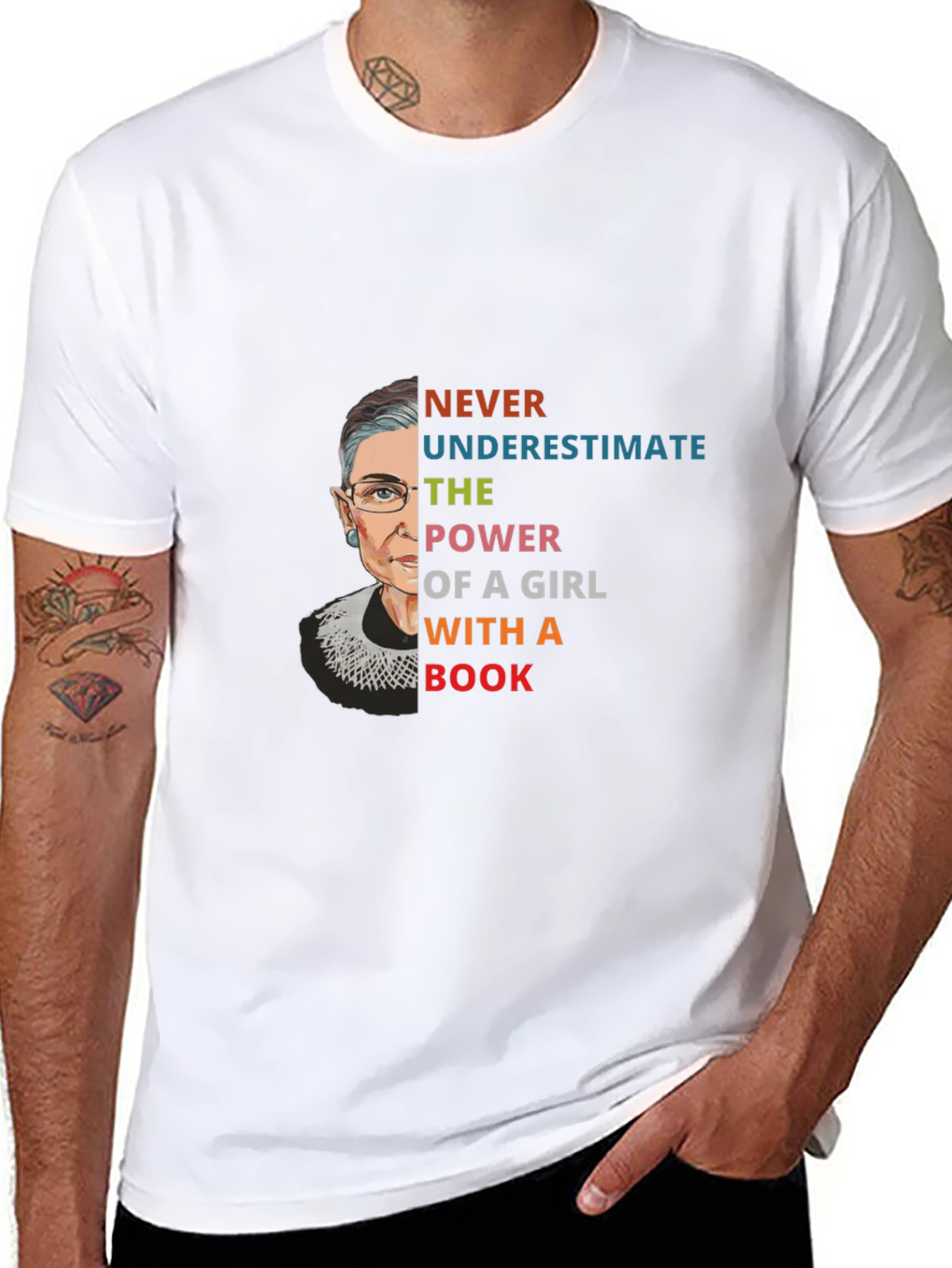 RBG Power of a Girl with a Book T-Shirt