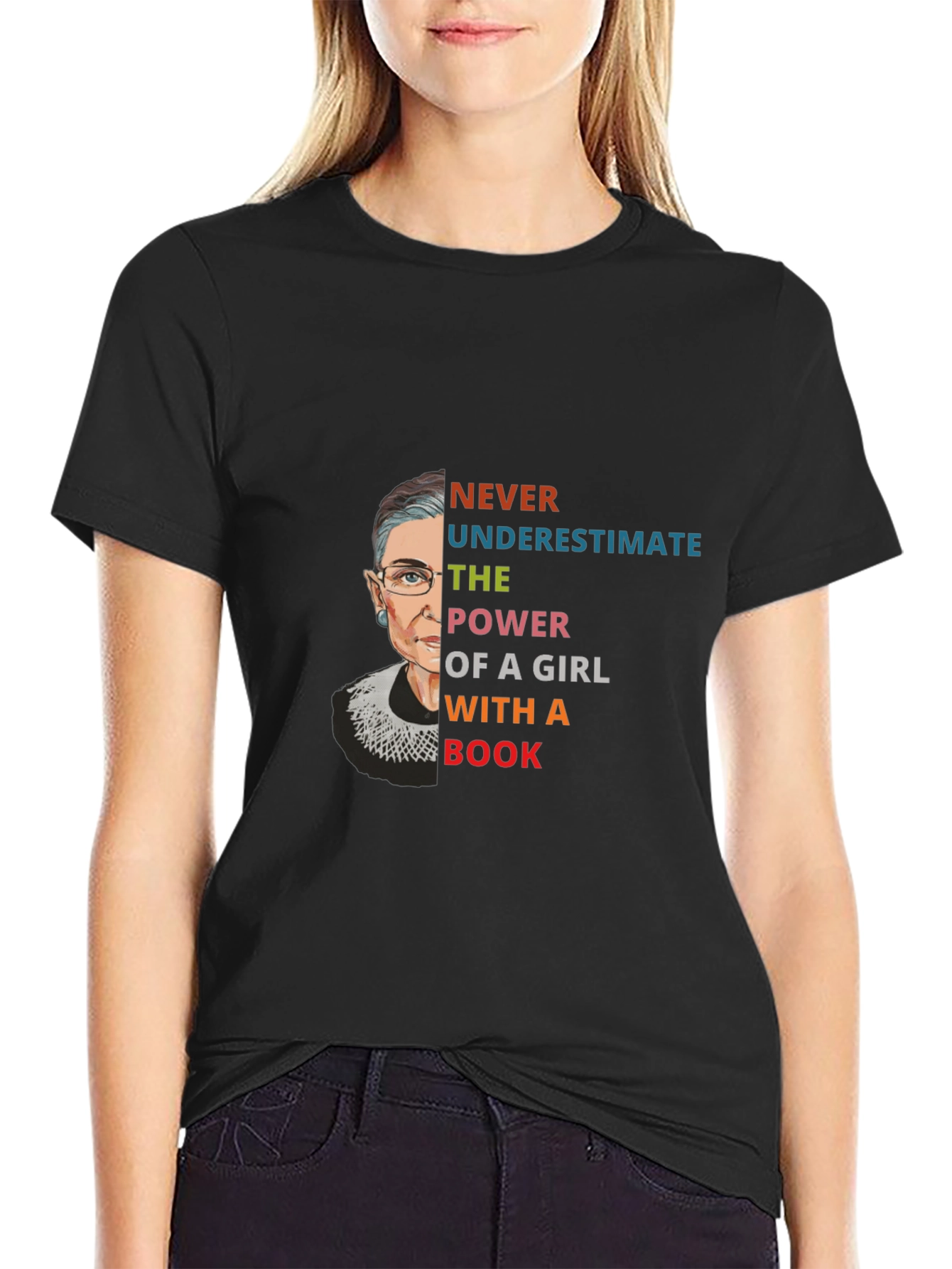 RBG Power of a Girl with a Book T-Shirt