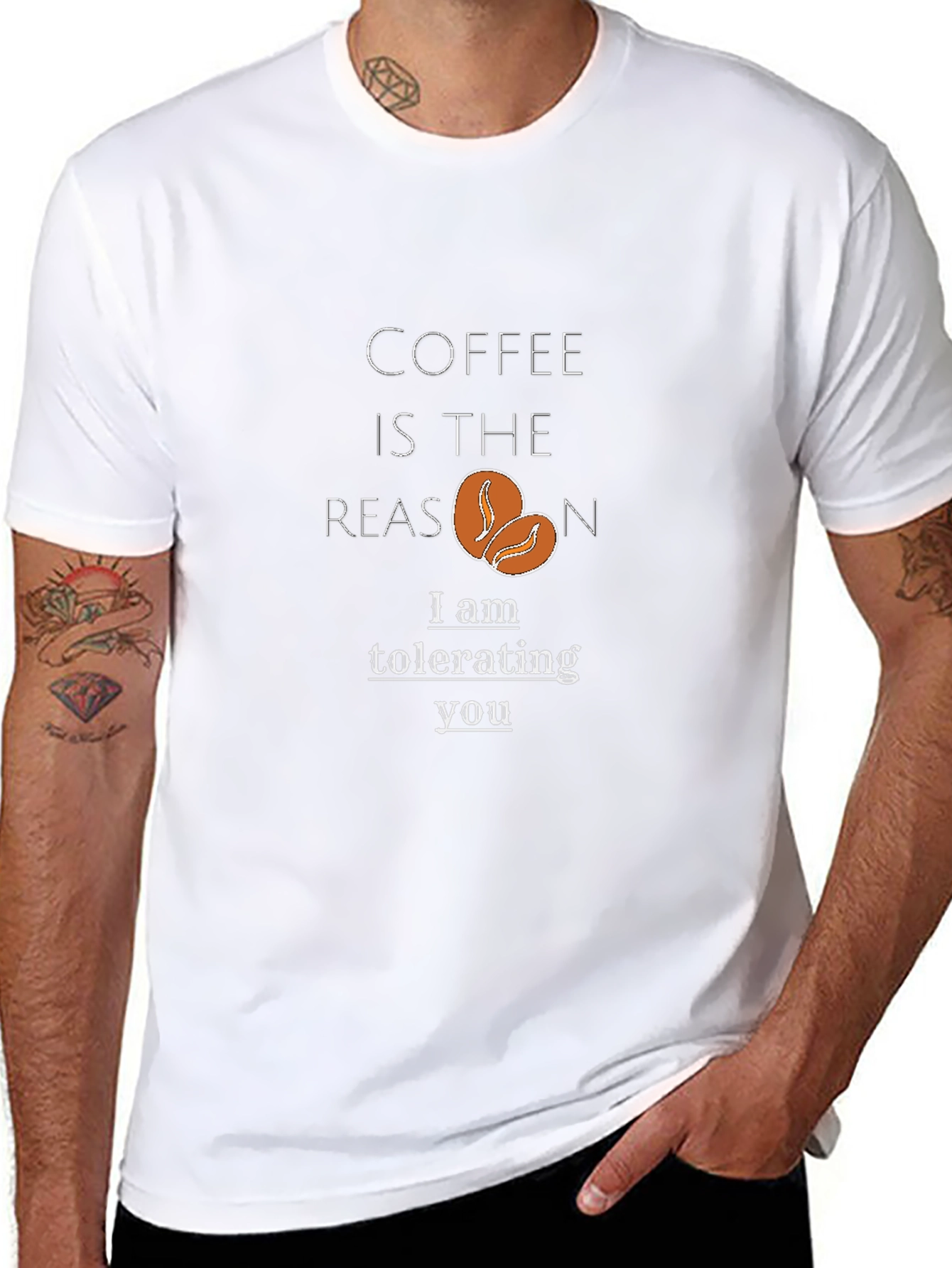 Coffee Reason Black T-Shirt - Tolerating You
