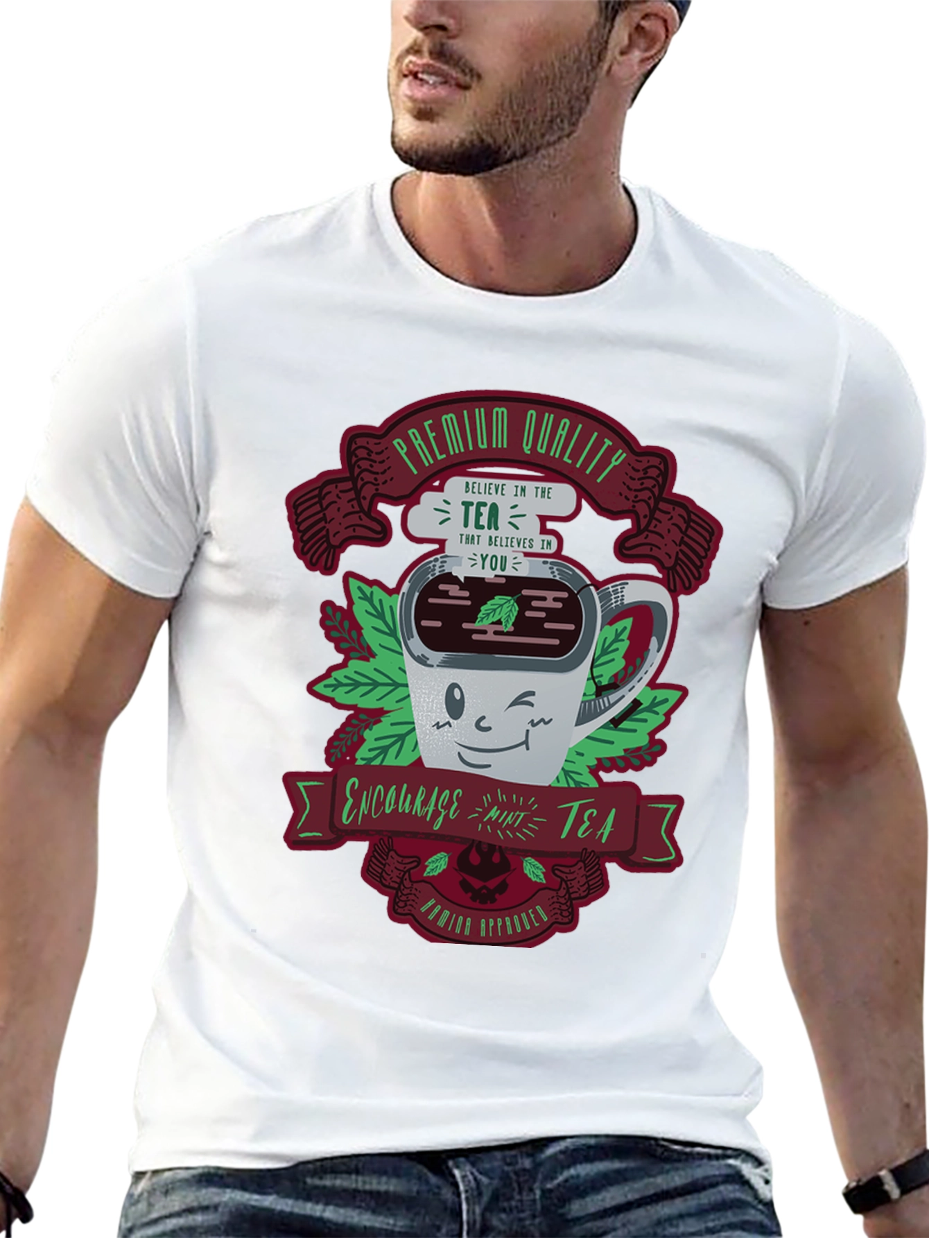 Premium Quality Mint Tea Graphic T-Shirt