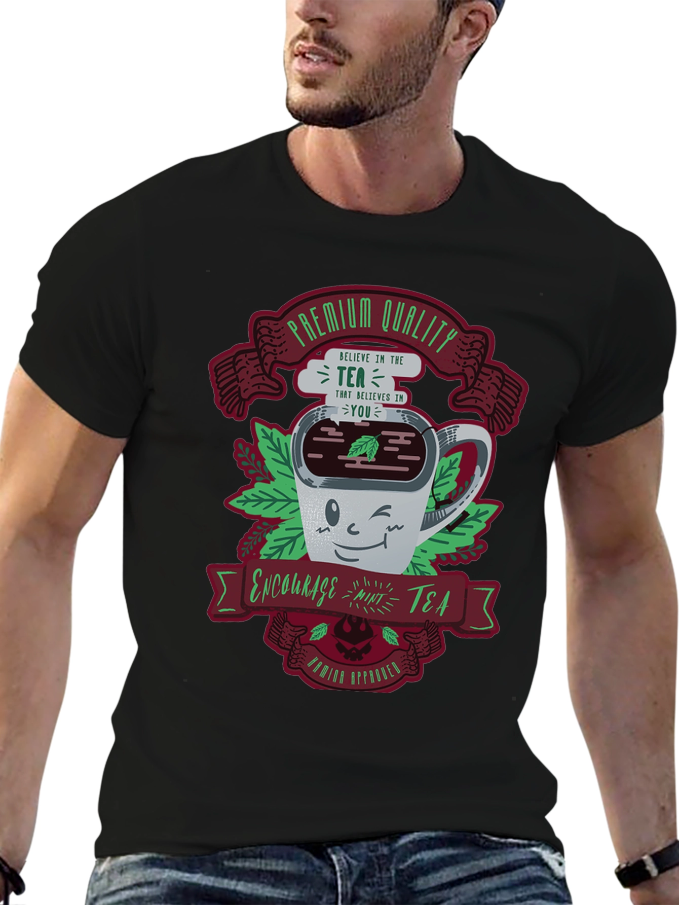 Premium Quality Mint Tea Graphic T-Shirt