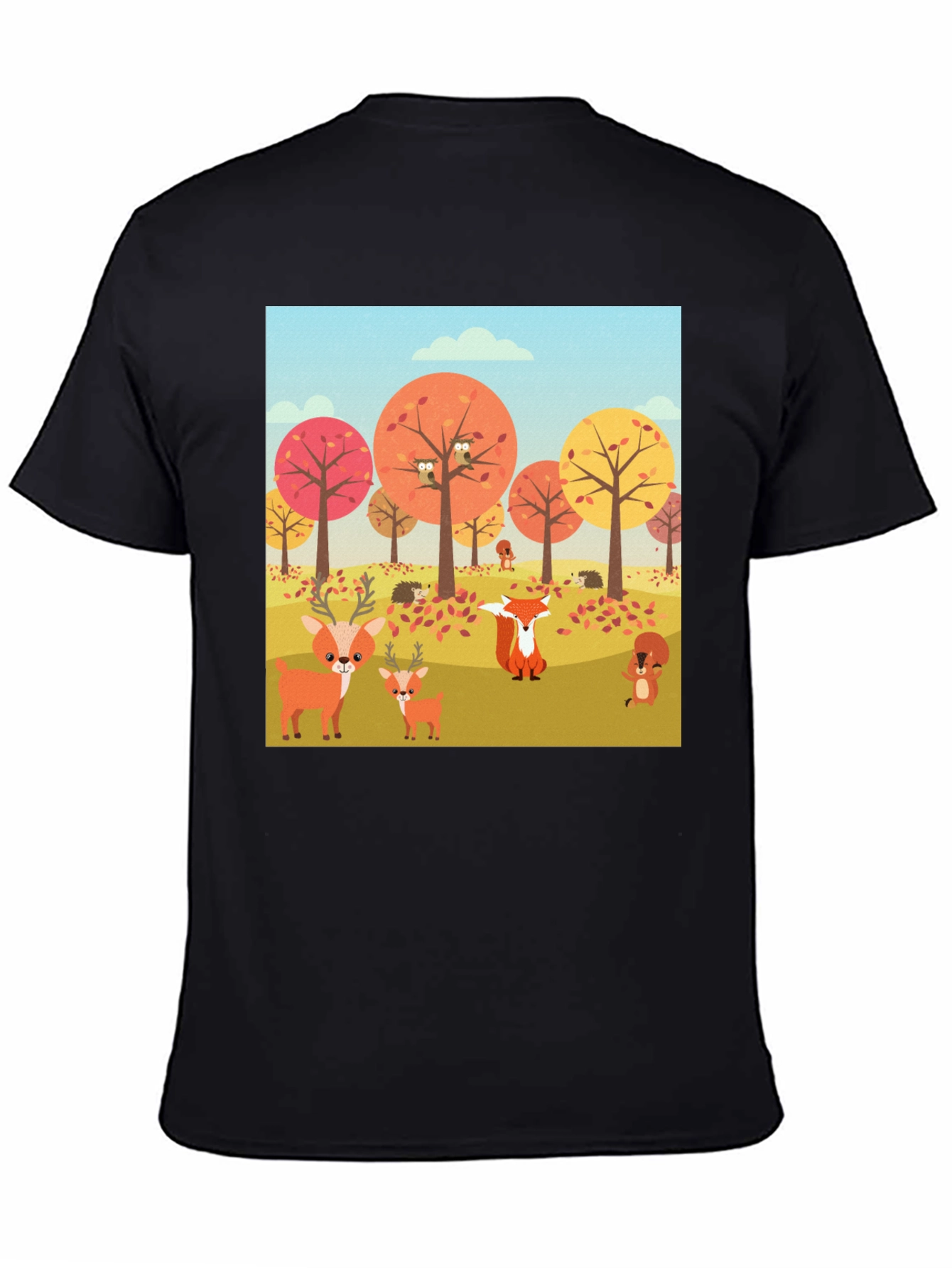 Autumn Forest Animals Graphic T-Shirt