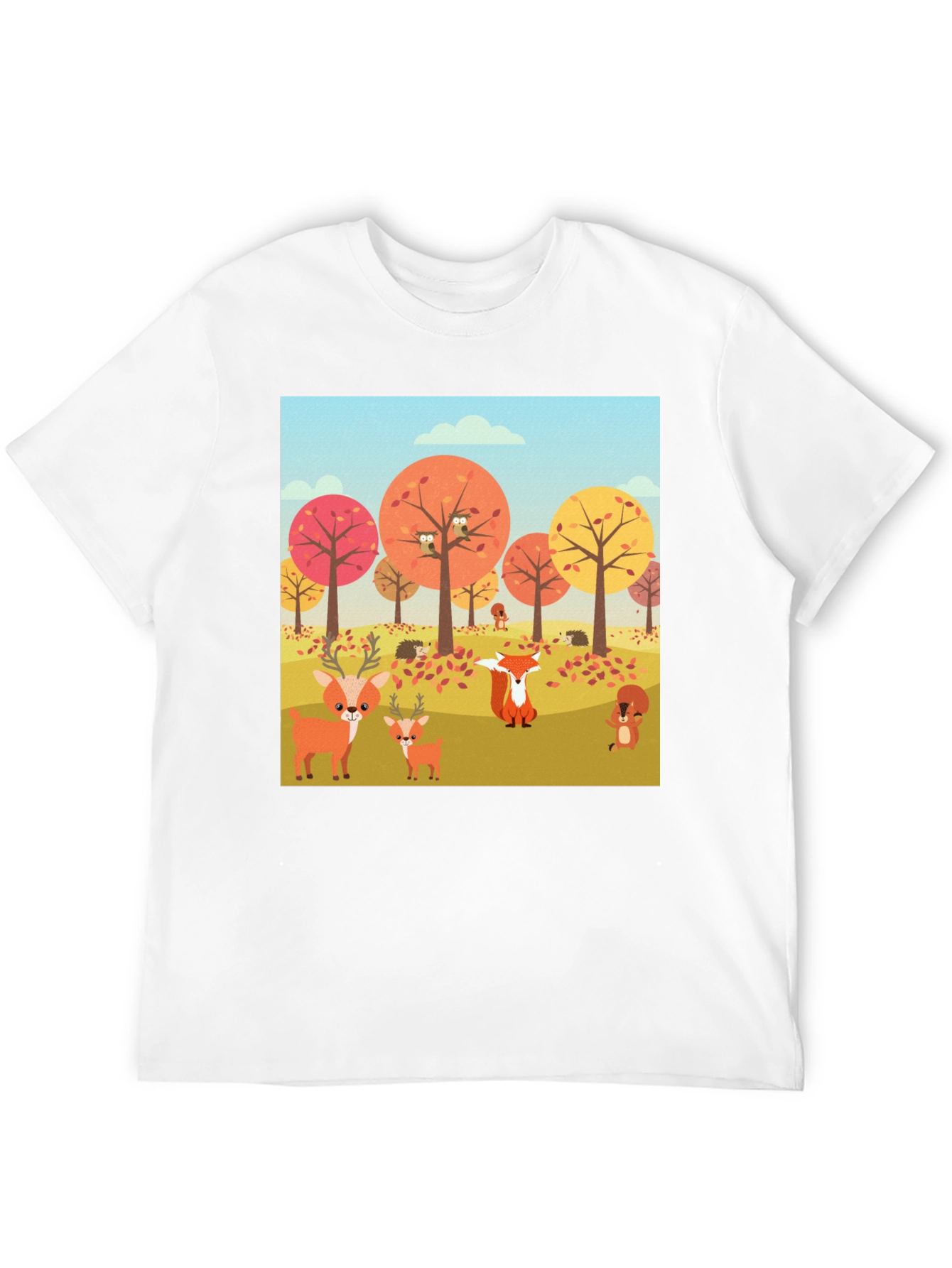 Autumn Forest Animals Graphic T-Shirt