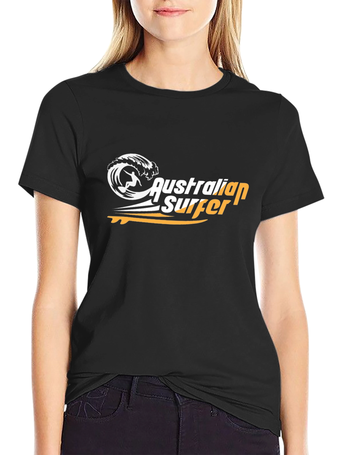 Australian Surfer Graphic Tee - Black