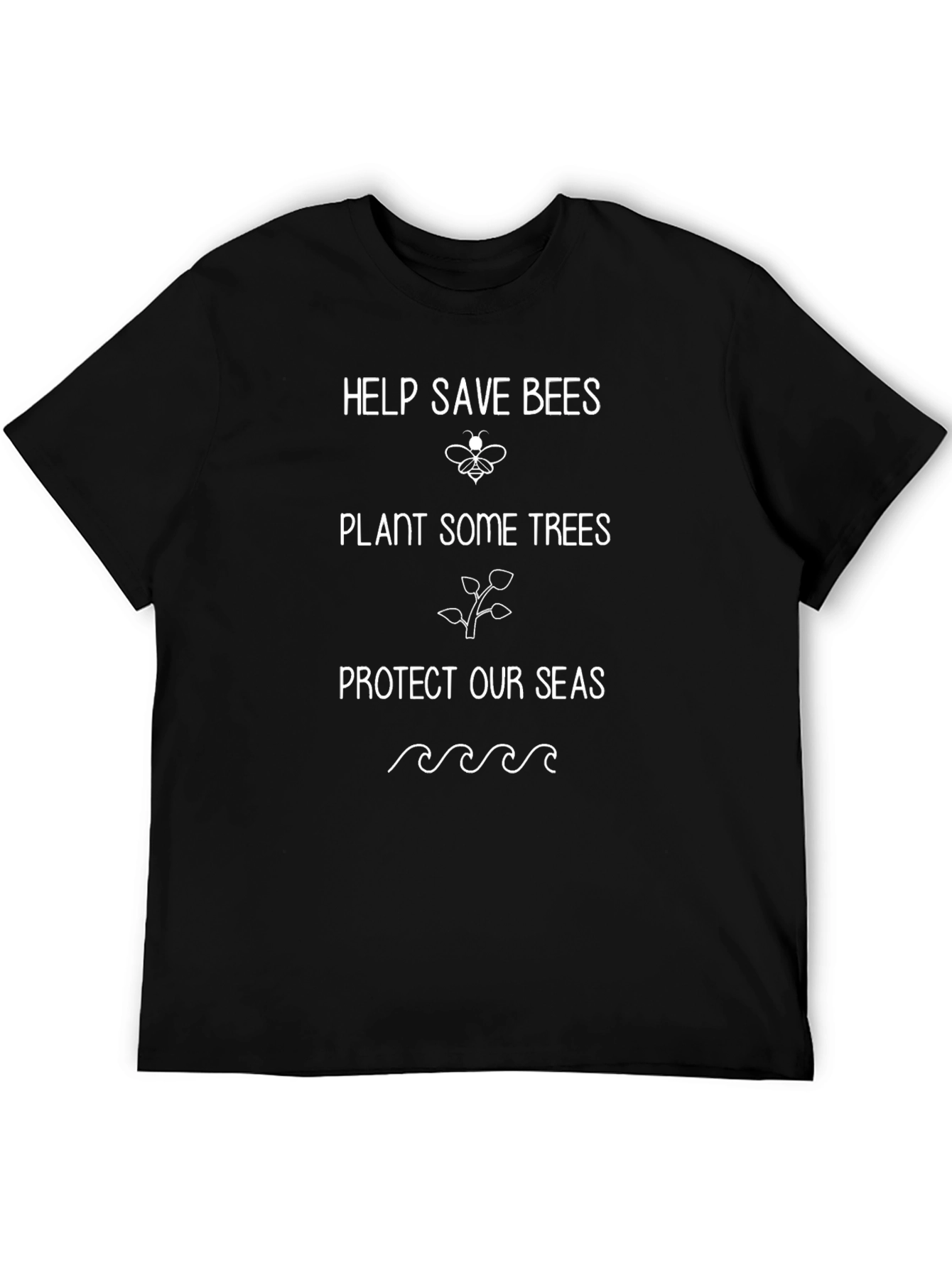 Eco-Friendly Graphic Tee: Save Bees Plant Trees