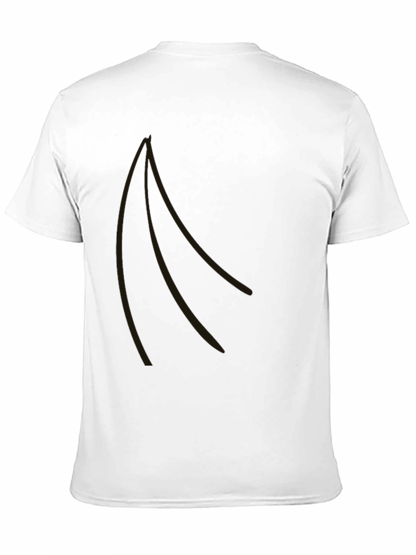 Stylish Black Graphic Tee - Curved Design