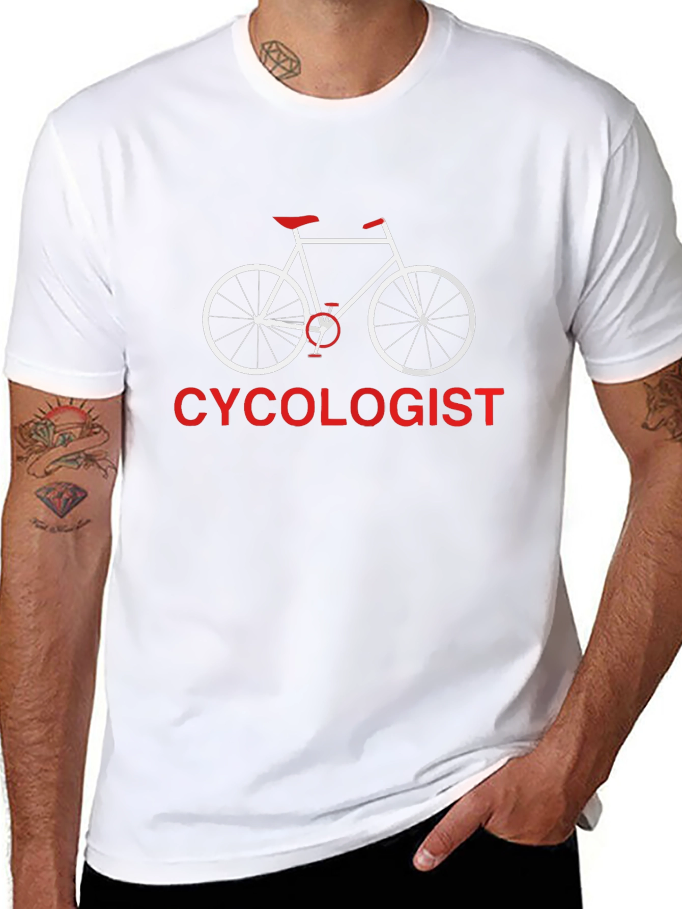 Cycololgist T-Shirt: Funny Bicycle Design Tee