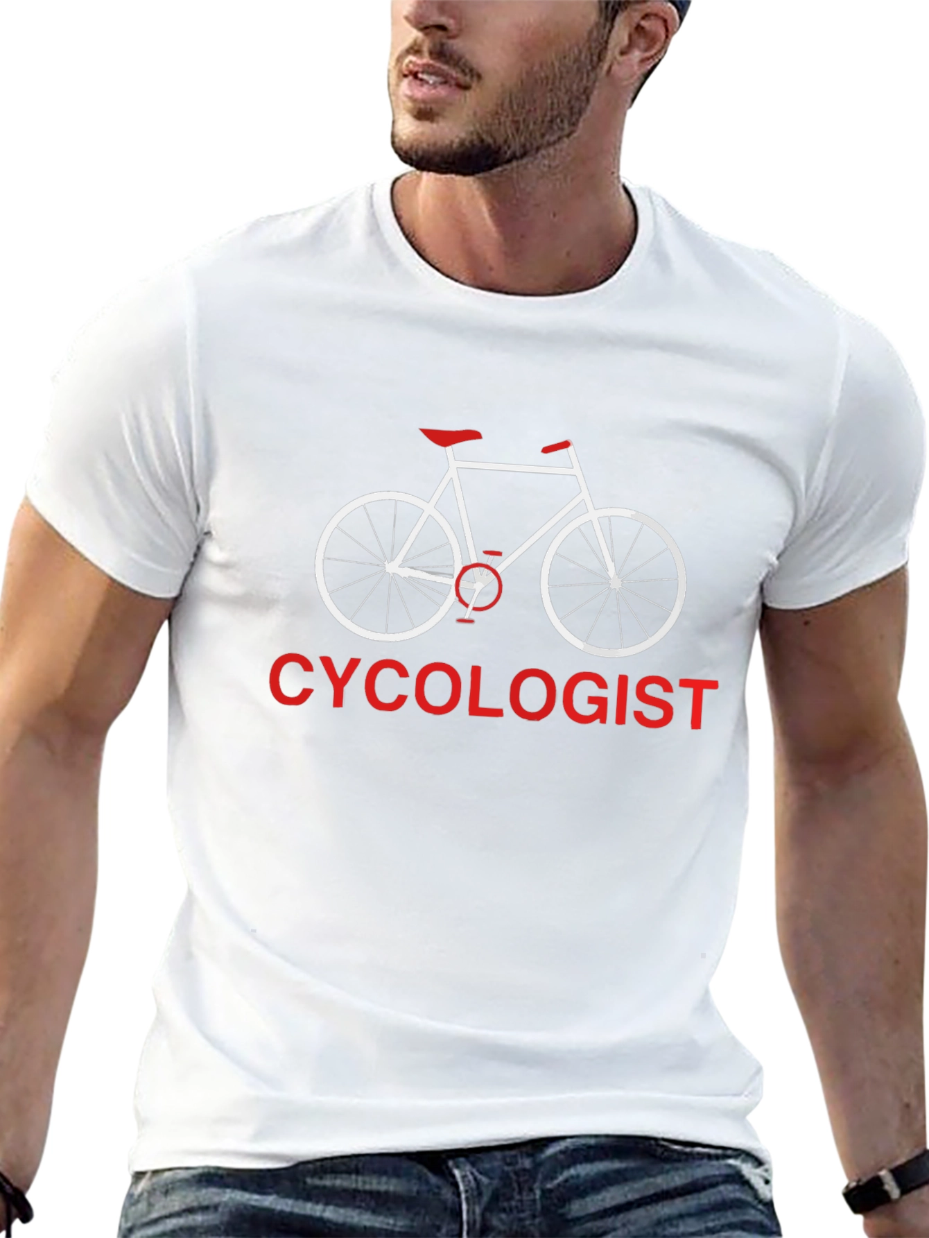 Cycololgist T-Shirt: Funny Bicycle Design Tee