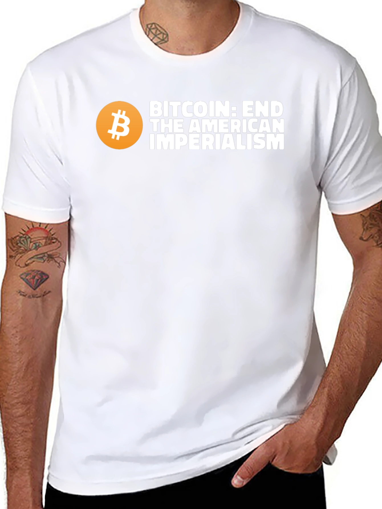 Bitcoin: End American Imperialism Graphic T-Shirt