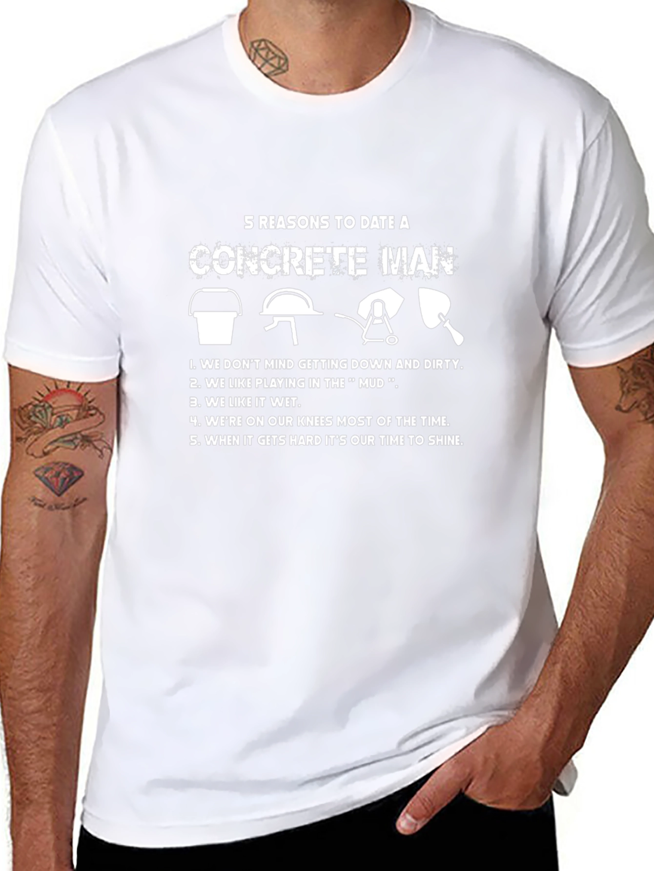 Concrete Man Humor T-Shirt