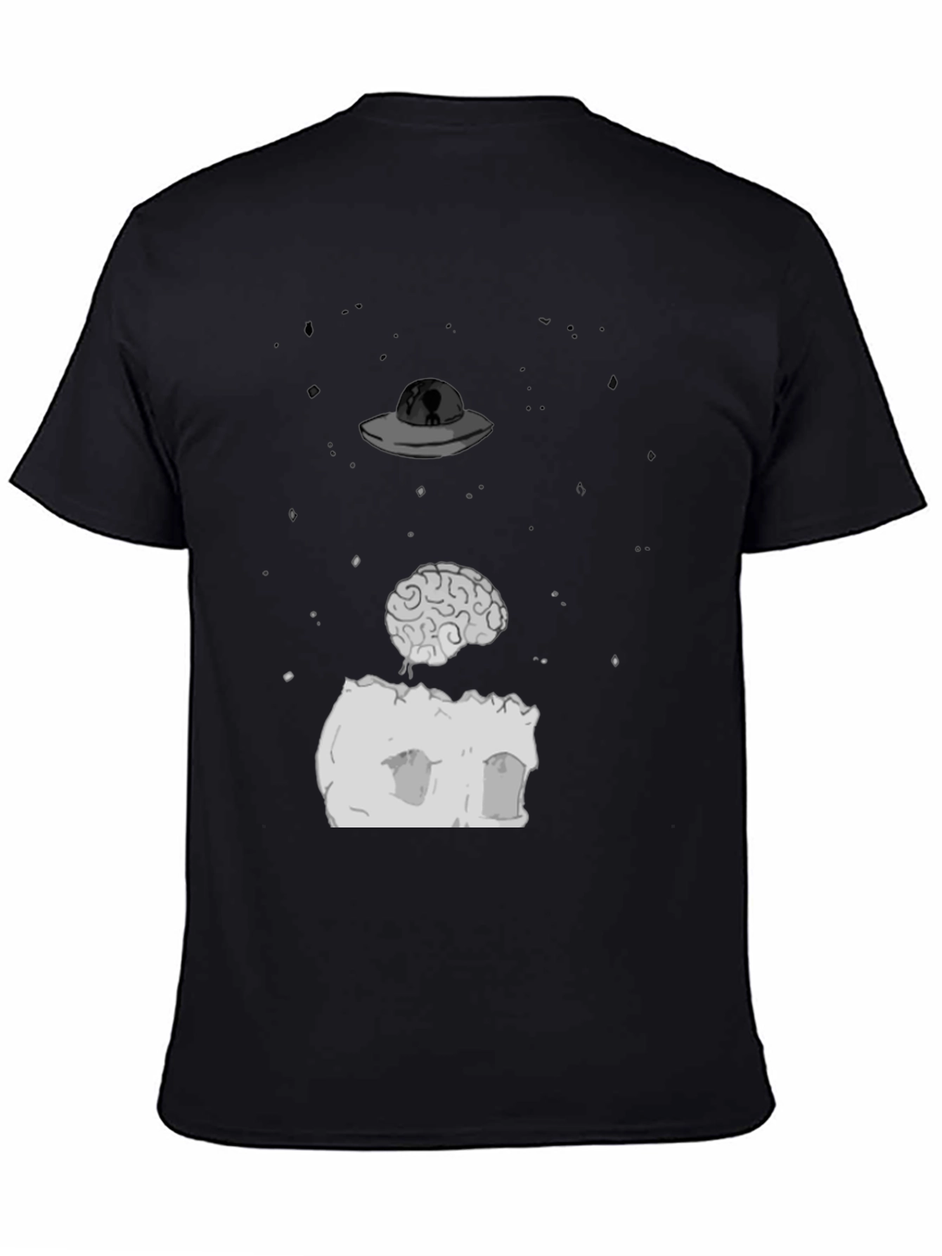 Alien Abduction Brain T-Shirt - Unique Design