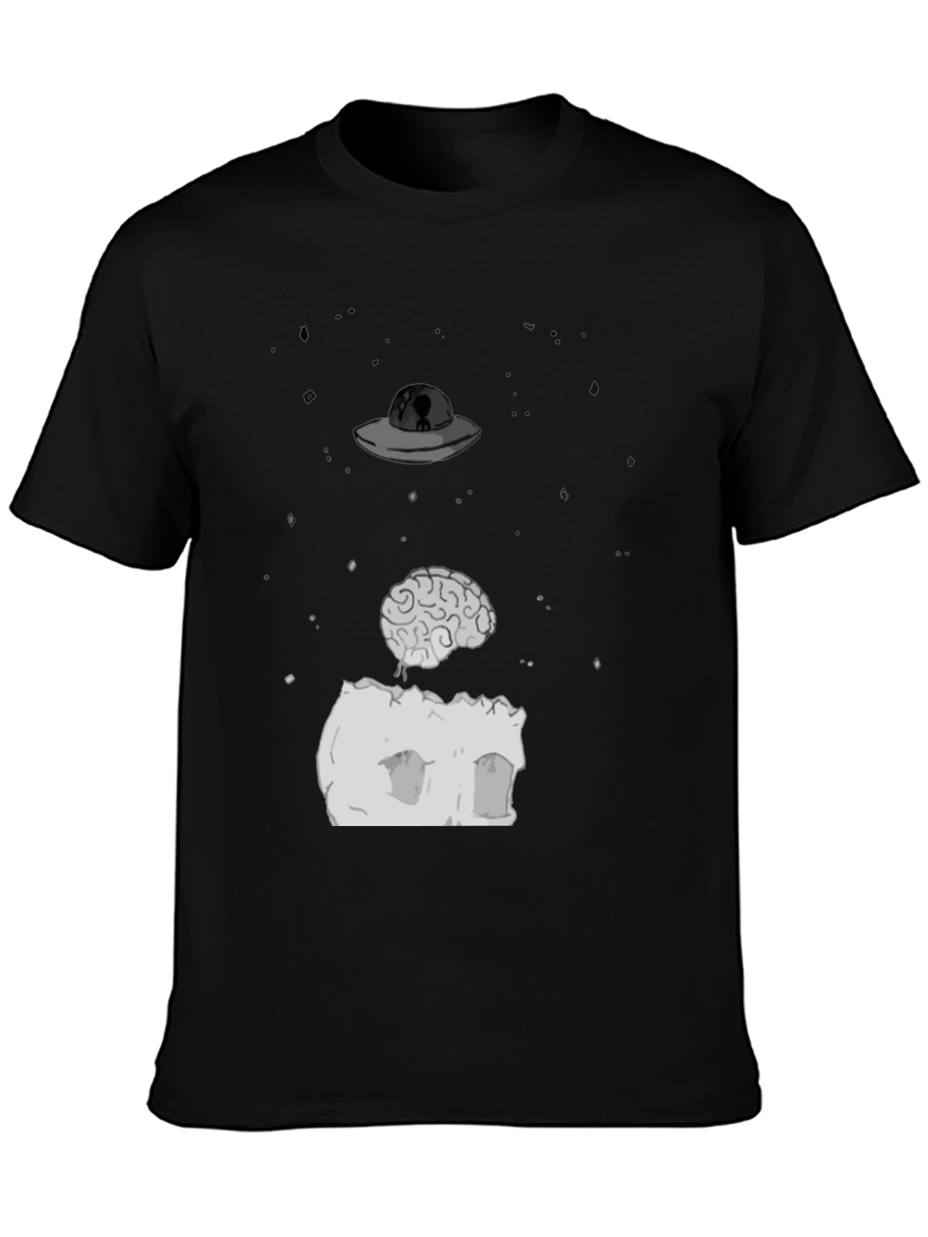 Alien Abduction Brain T-Shirt - Unique Design