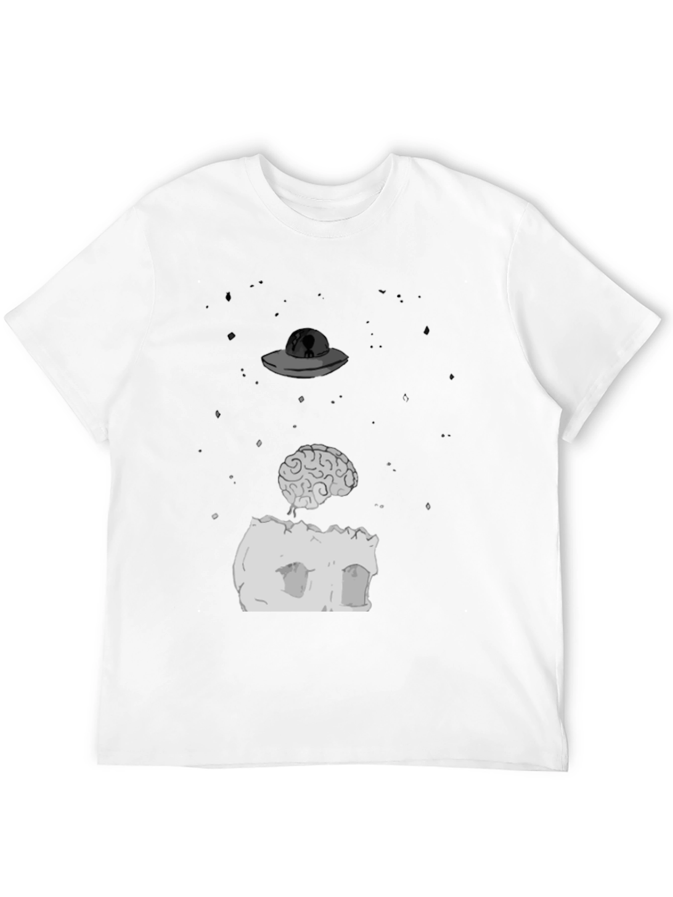 Alien Abduction Brain T-Shirt - Unique Design
