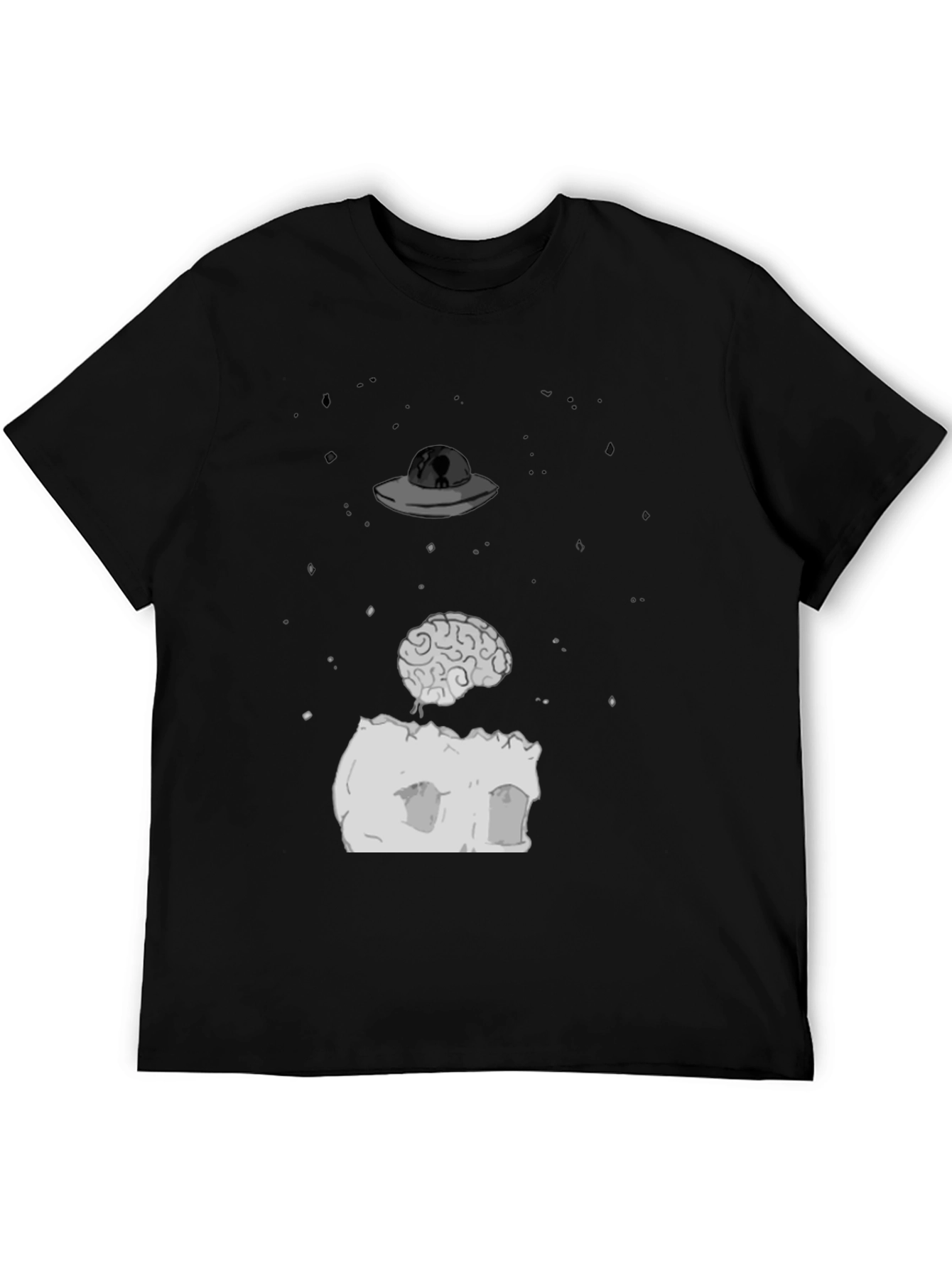 Alien Abduction Brain T-Shirt - Unique Design