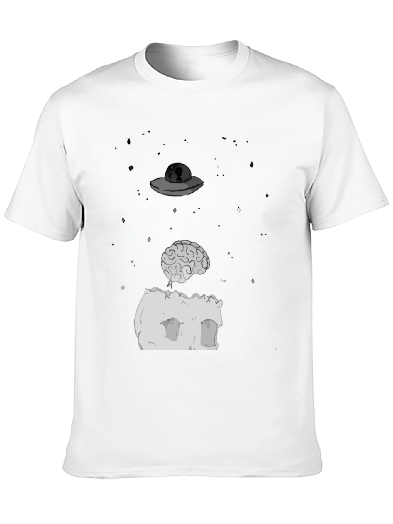 Alien Abduction Brain T-Shirt - Unique Design