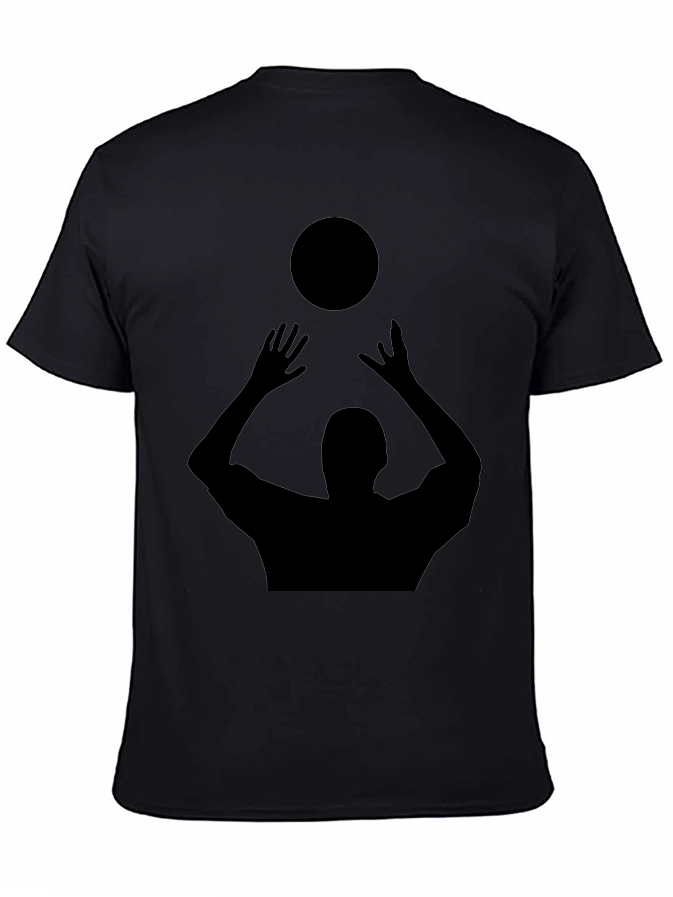 Volleyball Silhouette T-Shirt - Black Graphic Tee
